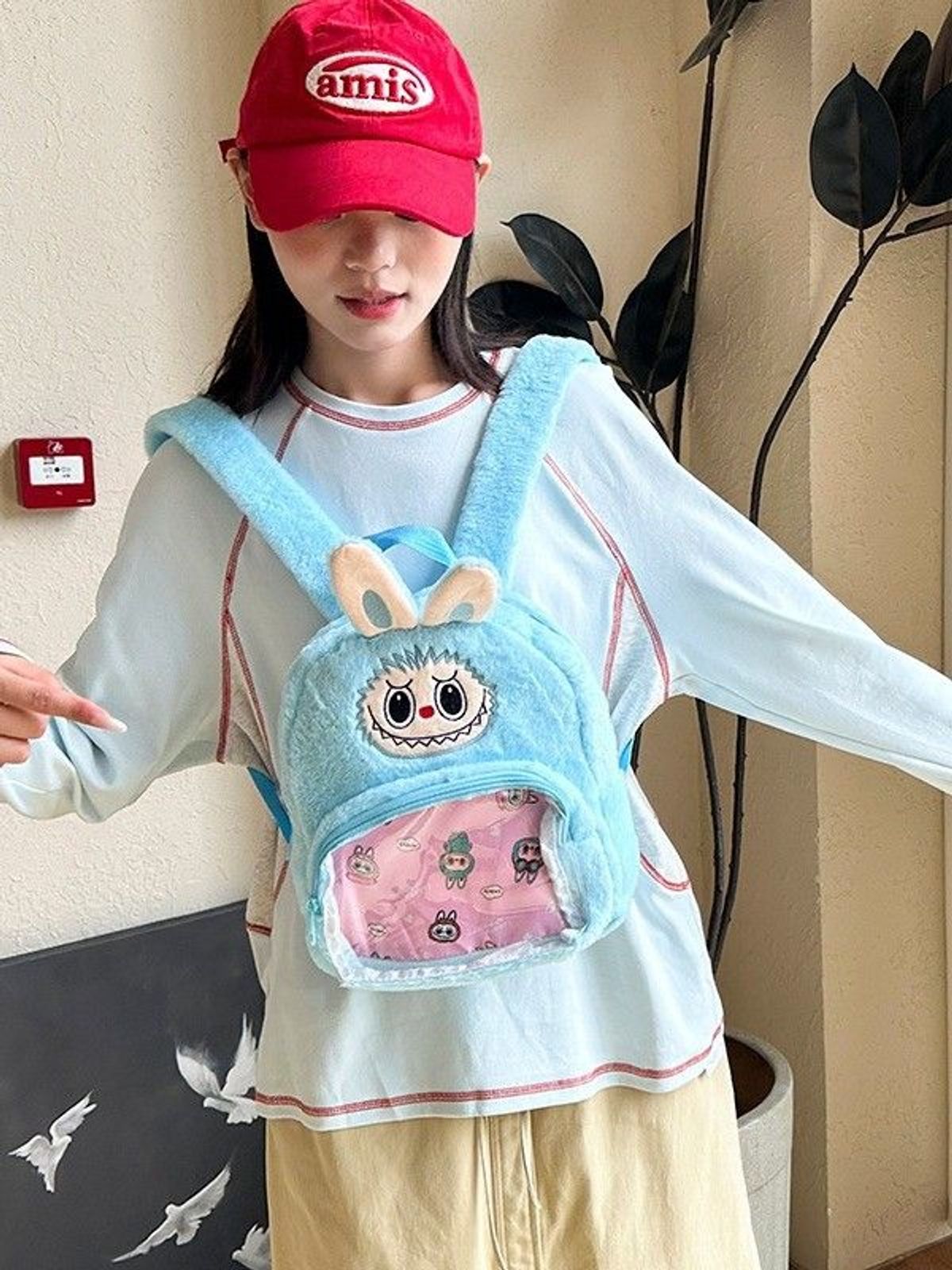BALO HOẠT HÌNH LABUBU PHỐI KÍNH VẢI LÔNG MỀM MỊN – SIÊU XINH SIÊU HOT BALO HOẠT HÌNH LABUBU PHỐI KÍNH VẢI LÔNG MỀM MỊN – SIÊU XINH SIÊU HOT