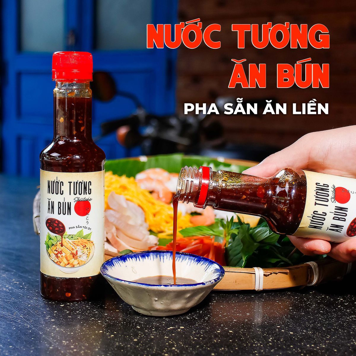 Nước Tương Pha Sẵn Tỏi Ớt Shiitake 270g Ăn Bún Rất Ngon - Nguyên Liệu Tươi Thơm Ngon Đặc Biệt Nước Tương Pha Sẵn Tỏi Ớt Shiitake 270g Ăn Bún Rất Ngon - Nguyên Liệu Tươi Thơm Ngon Đặc Biệt
