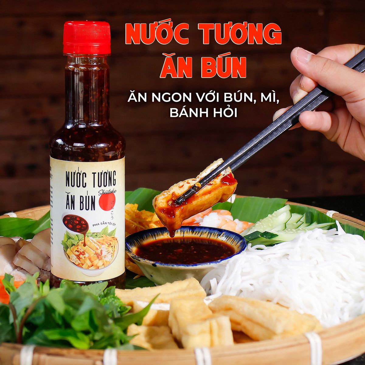 Nước Tương Pha Sẵn Tỏi Ớt Shiitake 270g Ăn Bún Rất Ngon - Nguyên Liệu Tươi Thơm Ngon Đặc Biệt Nước Tương Pha Sẵn Tỏi Ớt Shiitake 270g Ăn Bún Rất Ngon - Nguyên Liệu Tươi Thơm Ngon Đặc Biệt