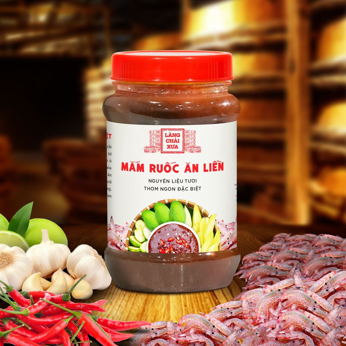 Mắm ruốc ăn liền Làng Chài Xưa hủ 260g (ăn thấy me tươi có hột chua chua rất ngon) nguyên liệu tươi thơm ngon đặc biệt Mắm ruốc ăn liền Làng Chài Xưa hủ 260g (ăn thấy me tươi có hột chua chua rất ngon) nguyên liệu tươi thơm ngon đặc biệt
