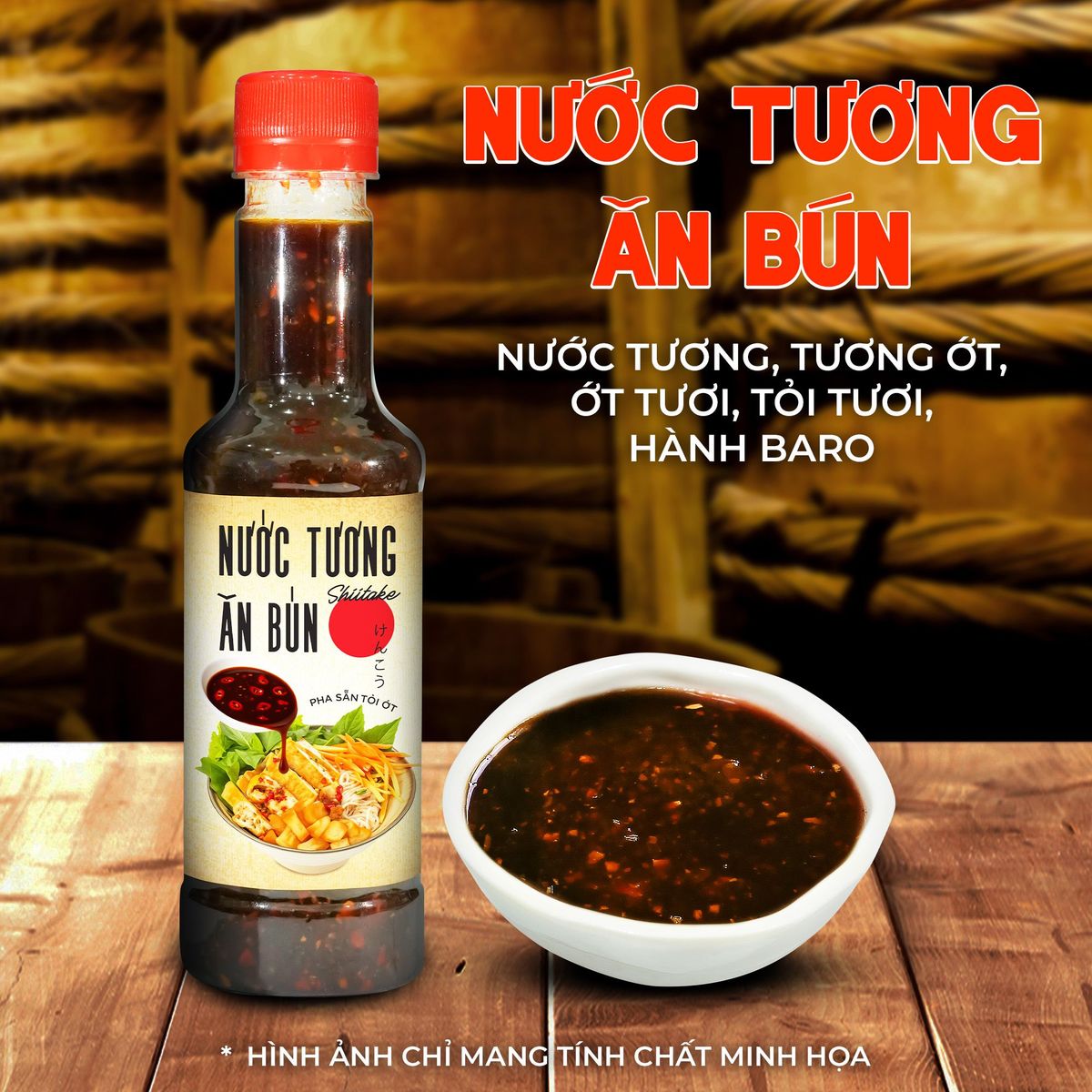 Nước Tương Pha Sẵn Tỏi Ớt Shiitake 270g Ăn Bún Rất Ngon - Nguyên Liệu Tươi Thơm Ngon Đặc Biệt Nước Tương Pha Sẵn Tỏi Ớt Shiitake 270g Ăn Bún Rất Ngon - Nguyên Liệu Tươi Thơm Ngon Đặc Biệt