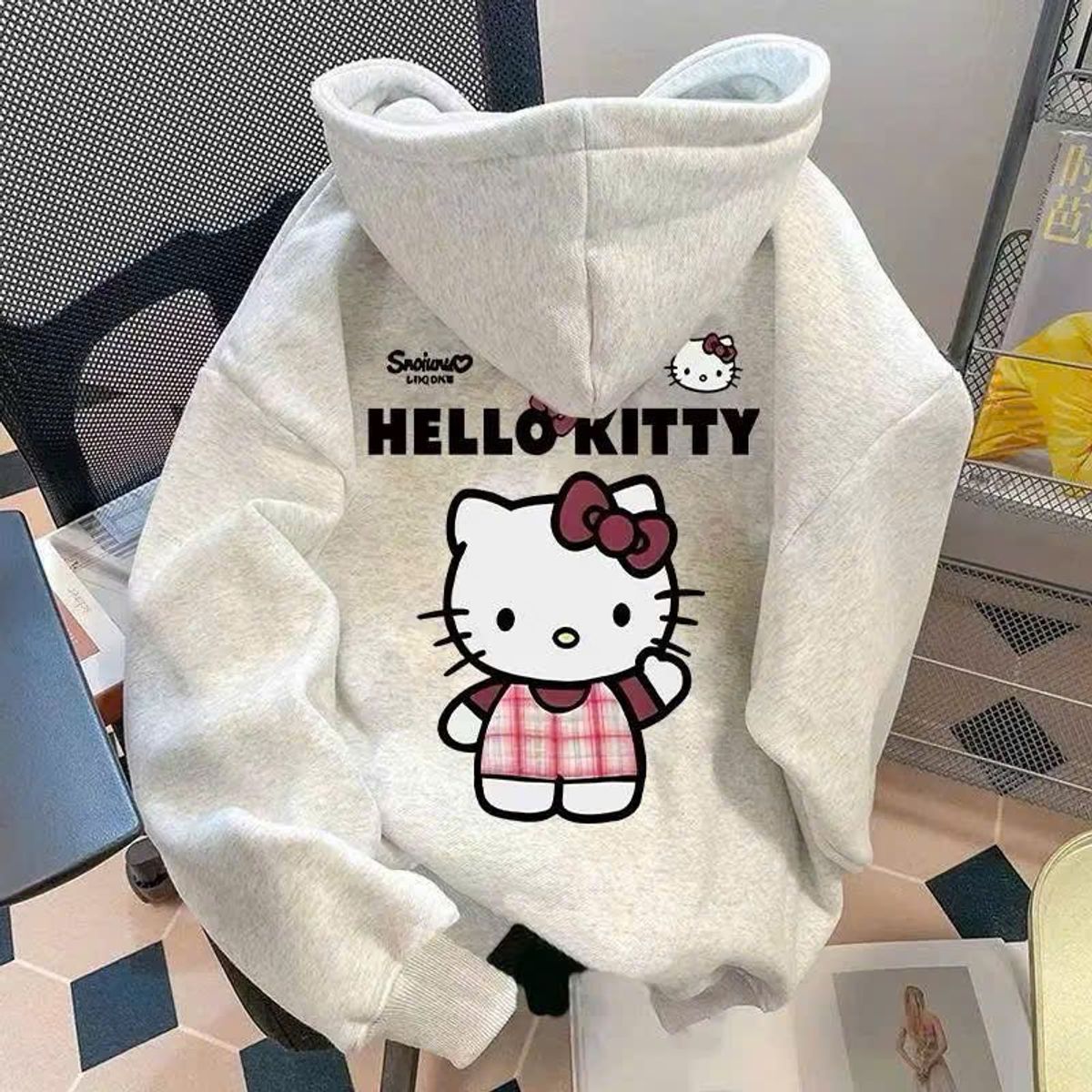 Áo SWETER nam nữ in HELLO KITTY (in pét) hình in xịn Áo SWETER nam nữ in HELLO KITTY (in pét) hình in xịn