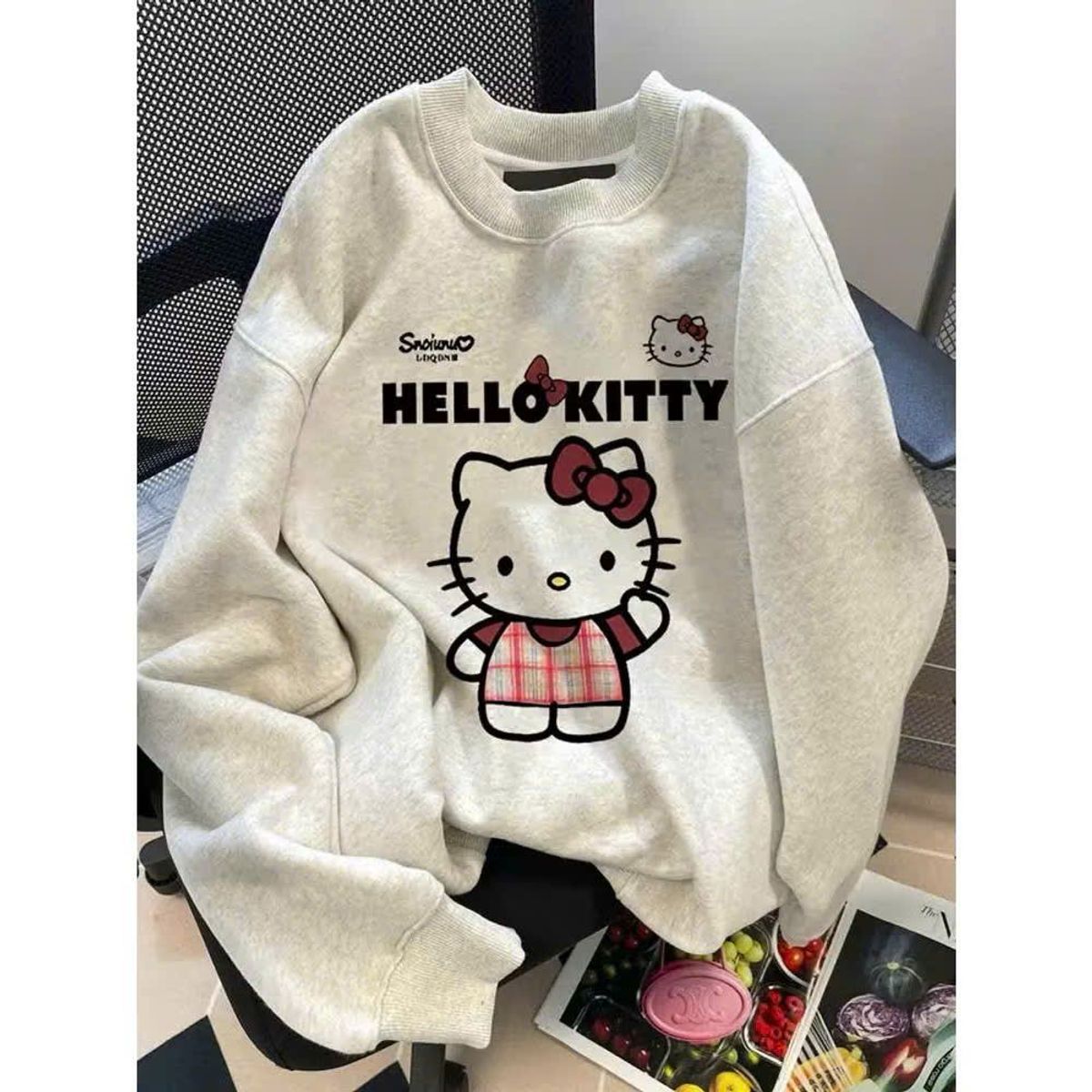Áo SWETER nam nữ in HELLO KITTY (in pét) hình in xịn Áo SWETER nam nữ in HELLO KITTY (in pét) hình in xịn
