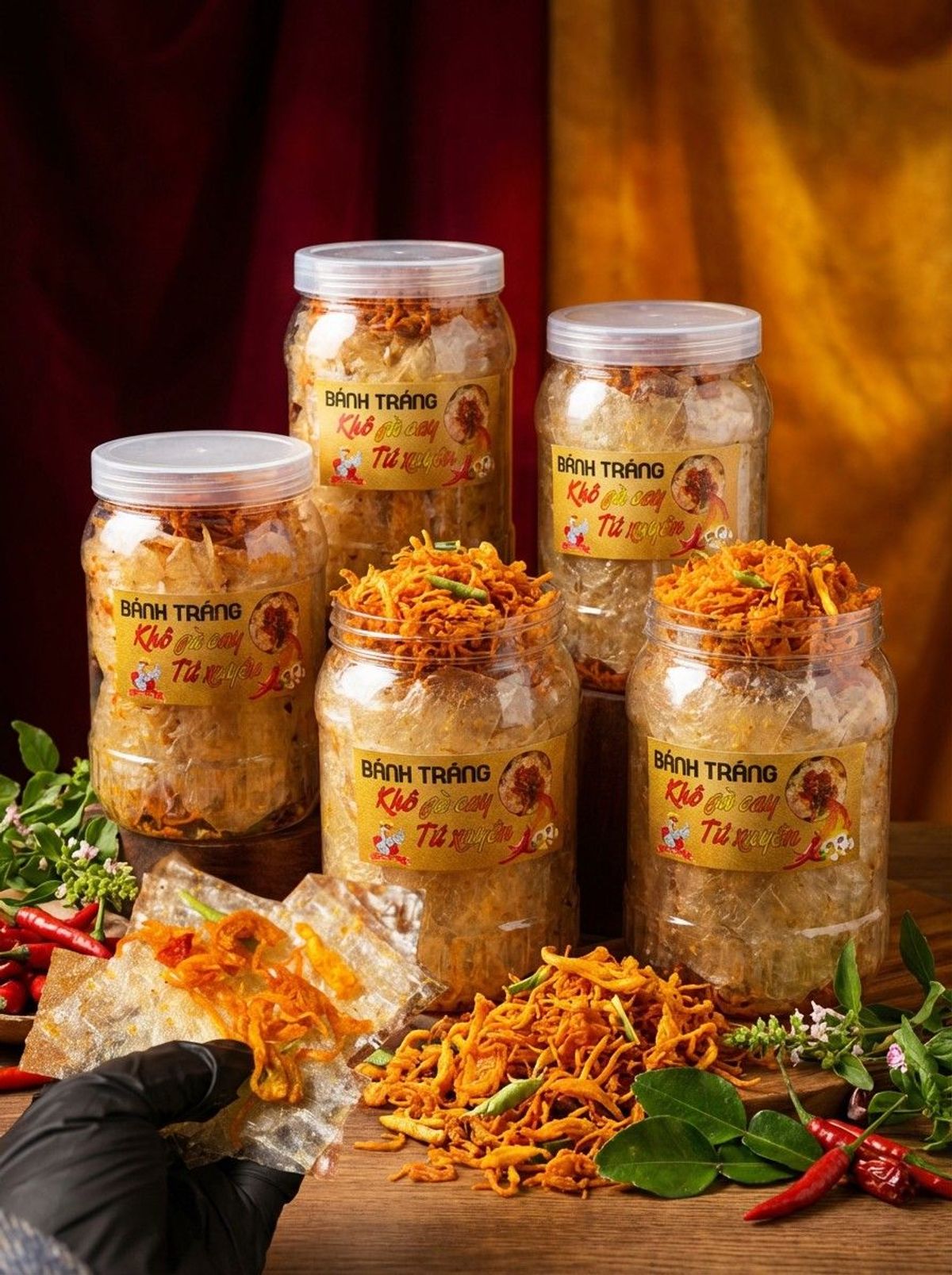 BÁNH TRÁNG GÀ CAY TỨ XUYÊN – CAY NHẸ THƠM NỒNG, ĂN LÀ GHIỀN 320G - WINNIE HOUSE BÁNH TRÁNG GÀ CAY TỨ XUYÊN – CAY NHẸ THƠM NỒNG, ĂN LÀ GHIỀN 320G - WINNIE HOUSE