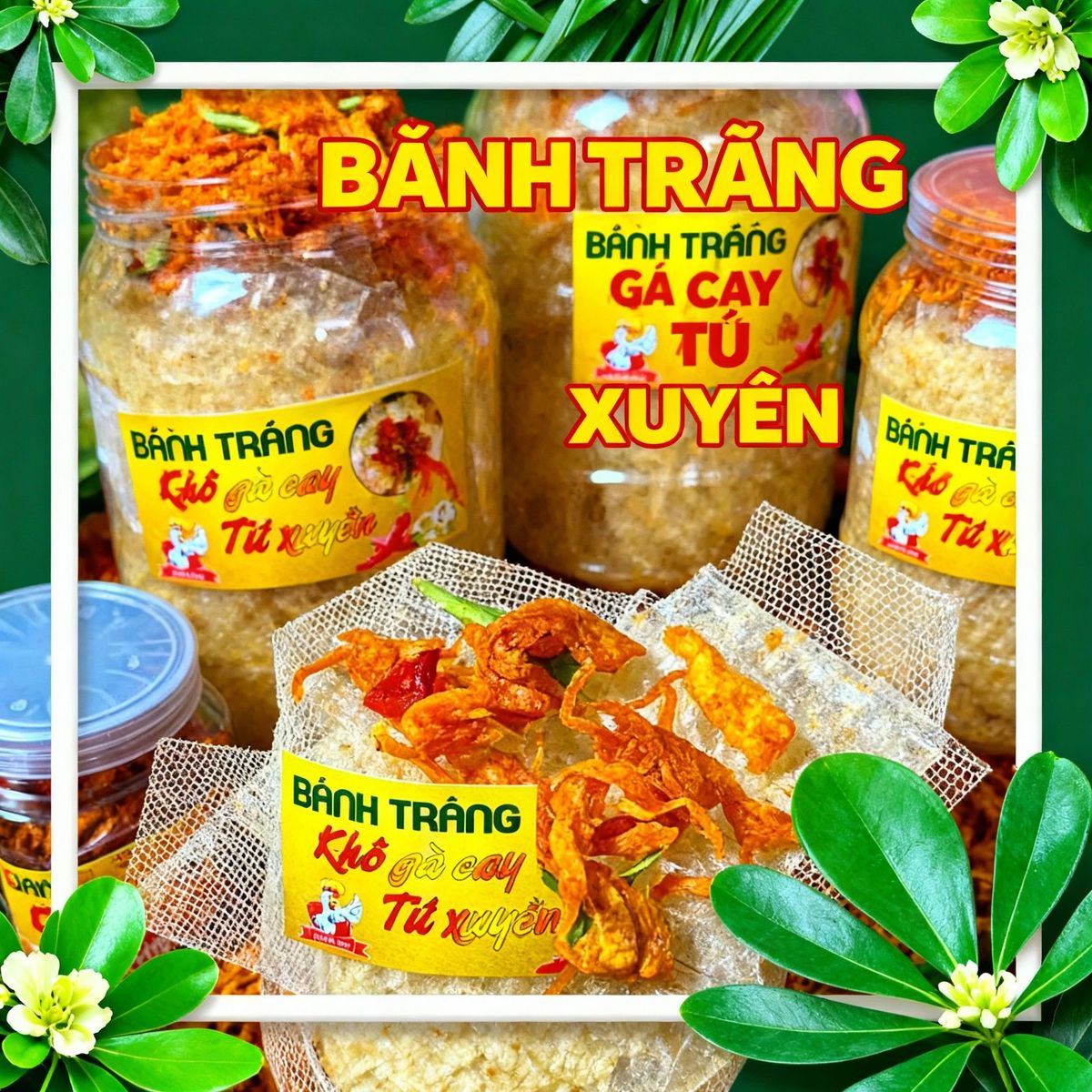 BÁNH TRÁNG GÀ CAY TỨ XUYÊN – CAY NHẸ THƠM NỒNG, ĂN LÀ GHIỀN 320G - WINNIE HOUSE BÁNH TRÁNG GÀ CAY TỨ XUYÊN – CAY NHẸ THƠM NỒNG, ĂN LÀ GHIỀN 320G - WINNIE HOUSE