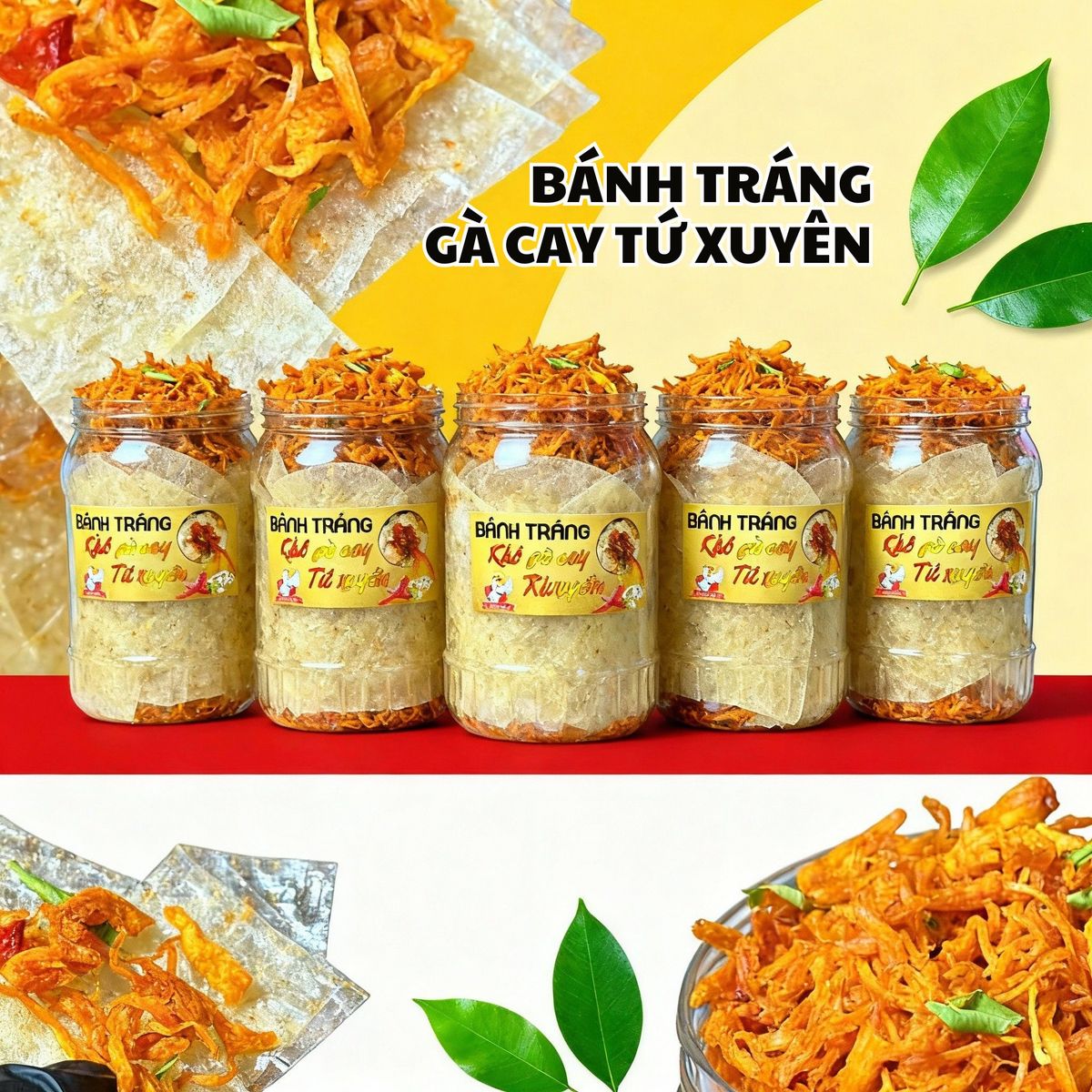 BÁNH TRÁNG GÀ CAY TỨ XUYÊN – CAY NHẸ THƠM NỒNG, ĂN LÀ GHIỀN 320G - WINNIE HOUSE BÁNH TRÁNG GÀ CAY TỨ XUYÊN – CAY NHẸ THƠM NỒNG, ĂN LÀ GHIỀN 320G - WINNIE HOUSE