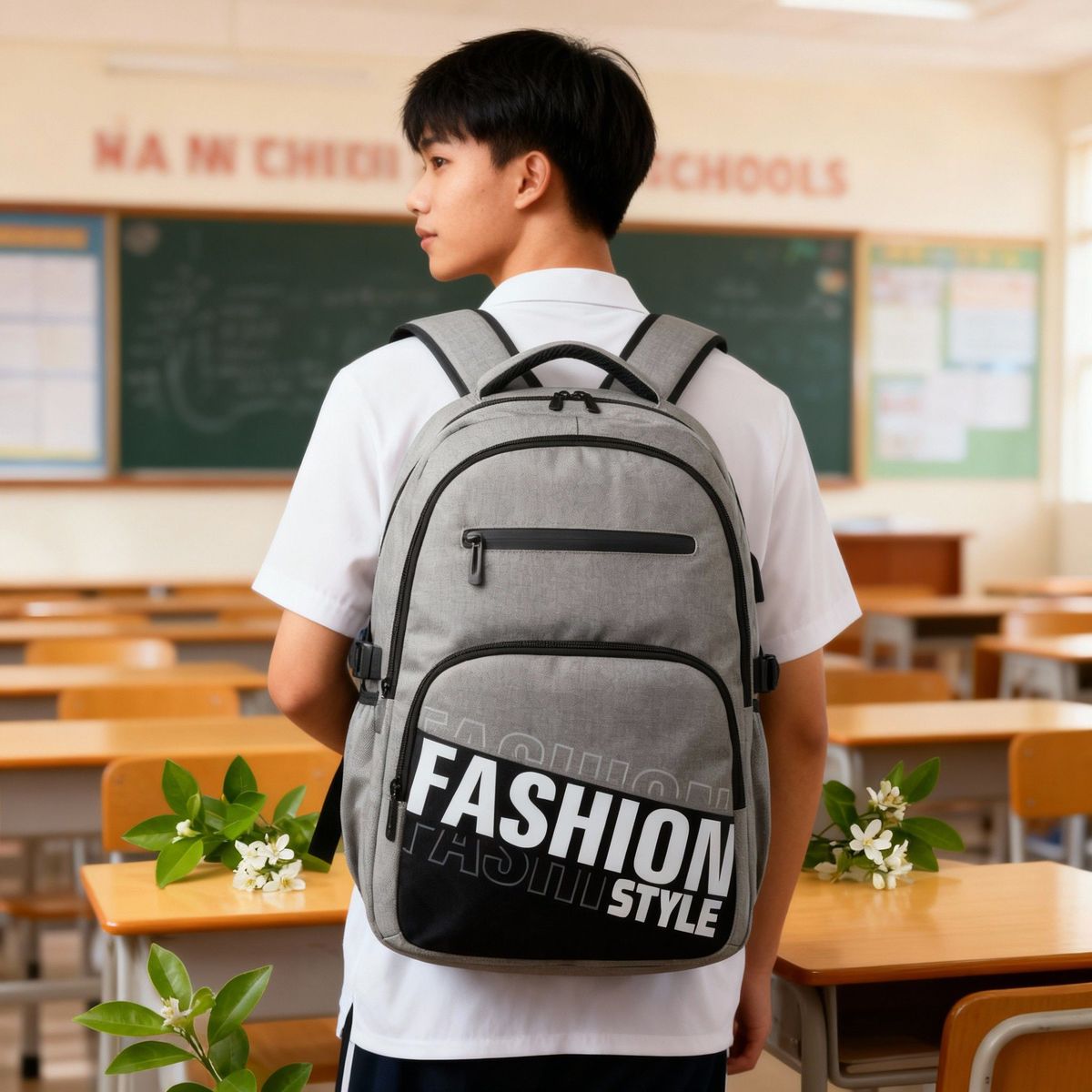 BALO ĐI HỌC FORM GỌN NHẸ PHONG CÁCH TỐI GIẢN A5117 - PIPI STORE BALO ĐI HỌC FORM GỌN NHẸ PHONG CÁCH TỐI GIẢN A5117 - PIPI STORE