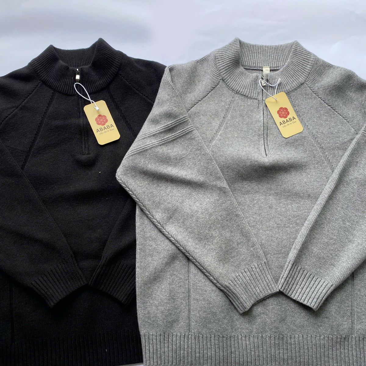Mẫu áo len nam cổ 5p khóa zip hàng Cao Cấp Dày 2 màu Đen - Ghi Size M L XL XXL 3XL Hà Đinh - 5pzip-f6639 Mẫu áo len nam cổ 5p khóa zip hàng Cao Cấp Dày 2 màu Đen - Ghi Size M L XL XXL 3XL Hà Đinh - 5pzip-f6639