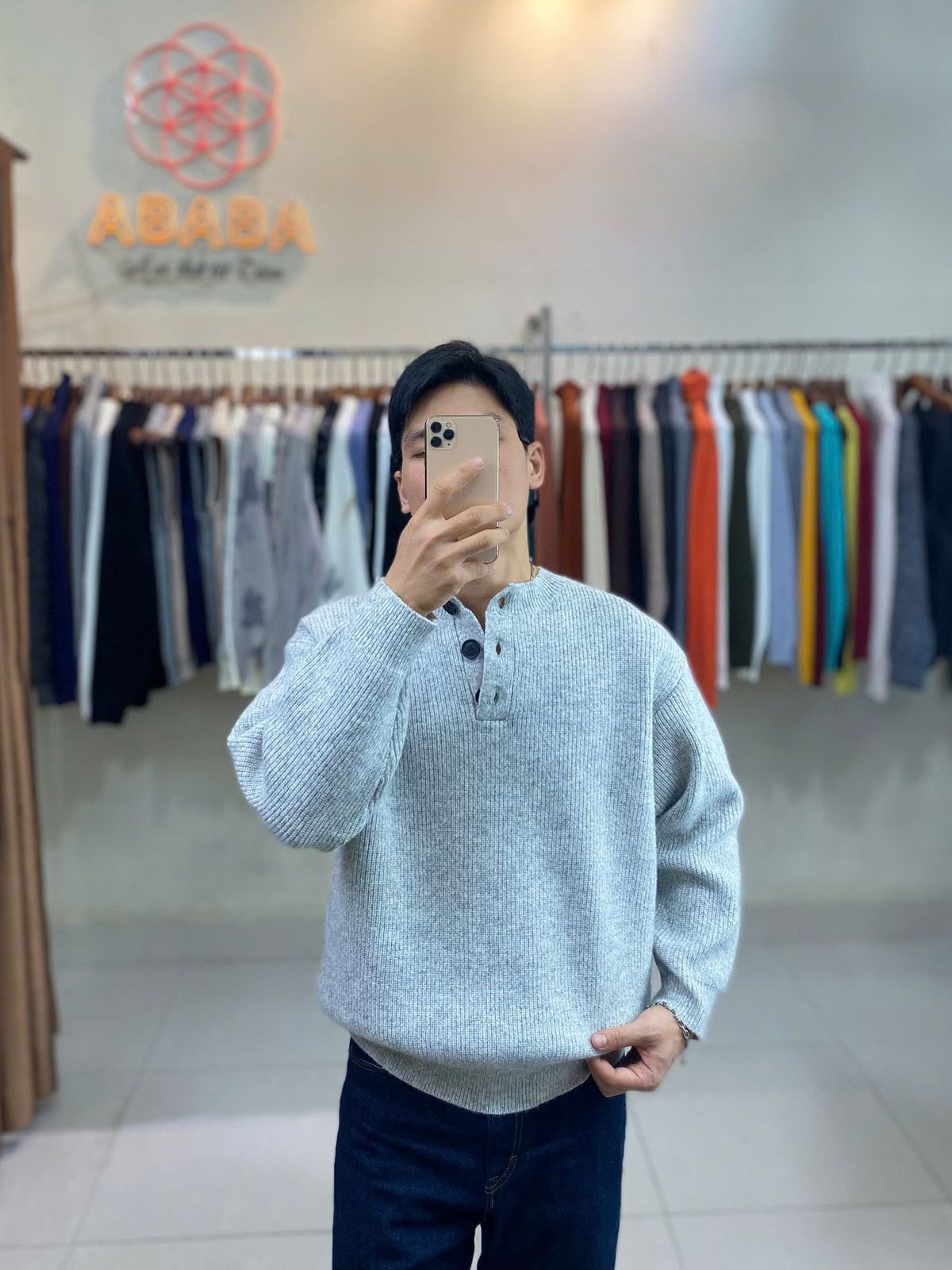 Áo Len Nam Cổ Henley hàng QC cao cấp Dày Size M L XL XXL 3XL Hà Đinh - HENLEY-F68118 Áo Len Nam Cổ Henley hàng QC cao cấp Dày Size M L XL XXL 3XL Hà Đinh - HENLEY-F68118