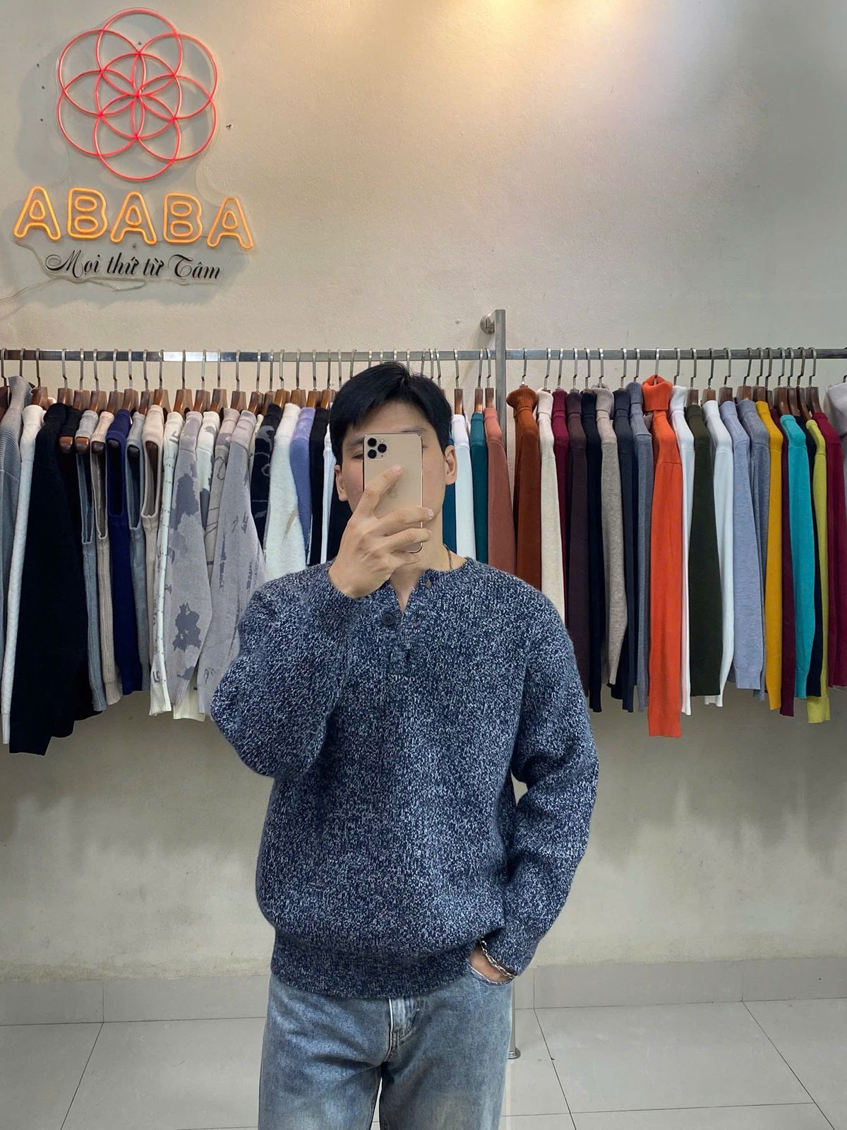 Áo Len Nam Cổ Henley hàng QC cao cấp Dày Size M L XL XXL 3XL Hà Đinh - HENLEY-F68118 Áo Len Nam Cổ Henley hàng QC cao cấp Dày Size M L XL XXL 3XL Hà Đinh - HENLEY-F68118