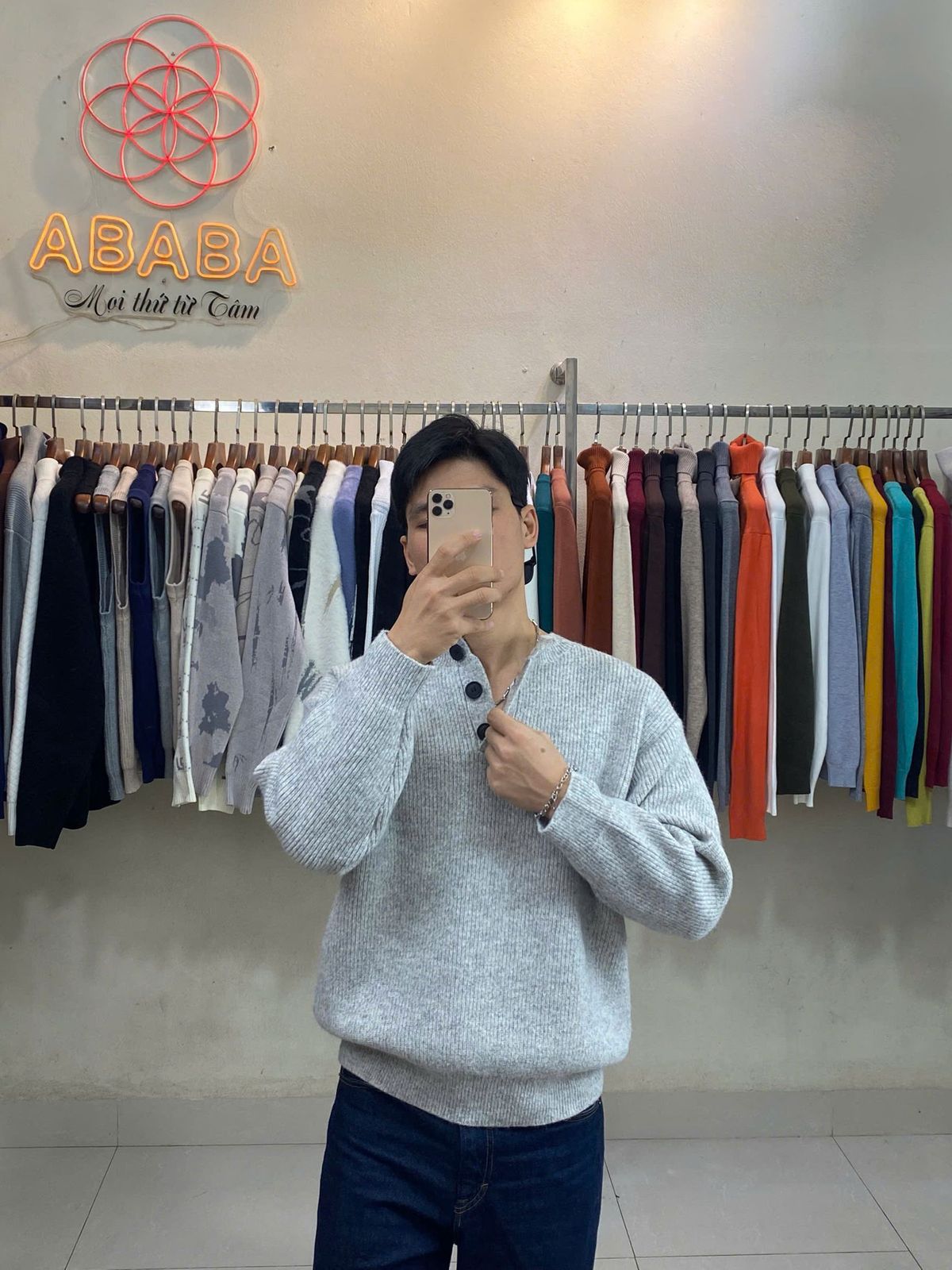 Áo Len Nam Cổ Henley hàng QC cao cấp Dày Size M L XL XXL 3XL Hà Đinh - HENLEY-F68118 Áo Len Nam Cổ Henley hàng QC cao cấp Dày Size M L XL XXL 3XL Hà Đinh - HENLEY-F68118