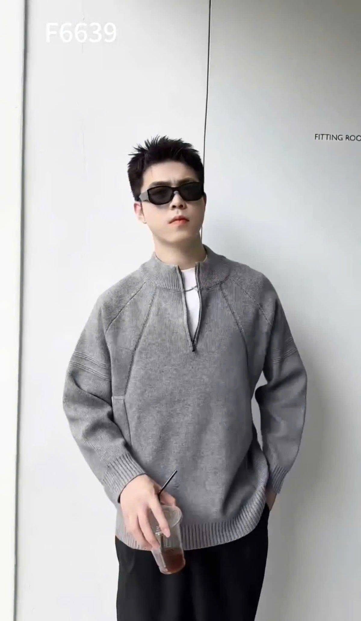 Mẫu áo len nam cổ 5p khóa zip hàng Cao Cấp Dày 2 màu Đen - Ghi Size M L XL XXL 3XL Hà Đinh - 5pzip-f6639 Mẫu áo len nam cổ 5p khóa zip hàng Cao Cấp Dày 2 màu Đen - Ghi Size M L XL XXL 3XL Hà Đinh - 5pzip-f6639