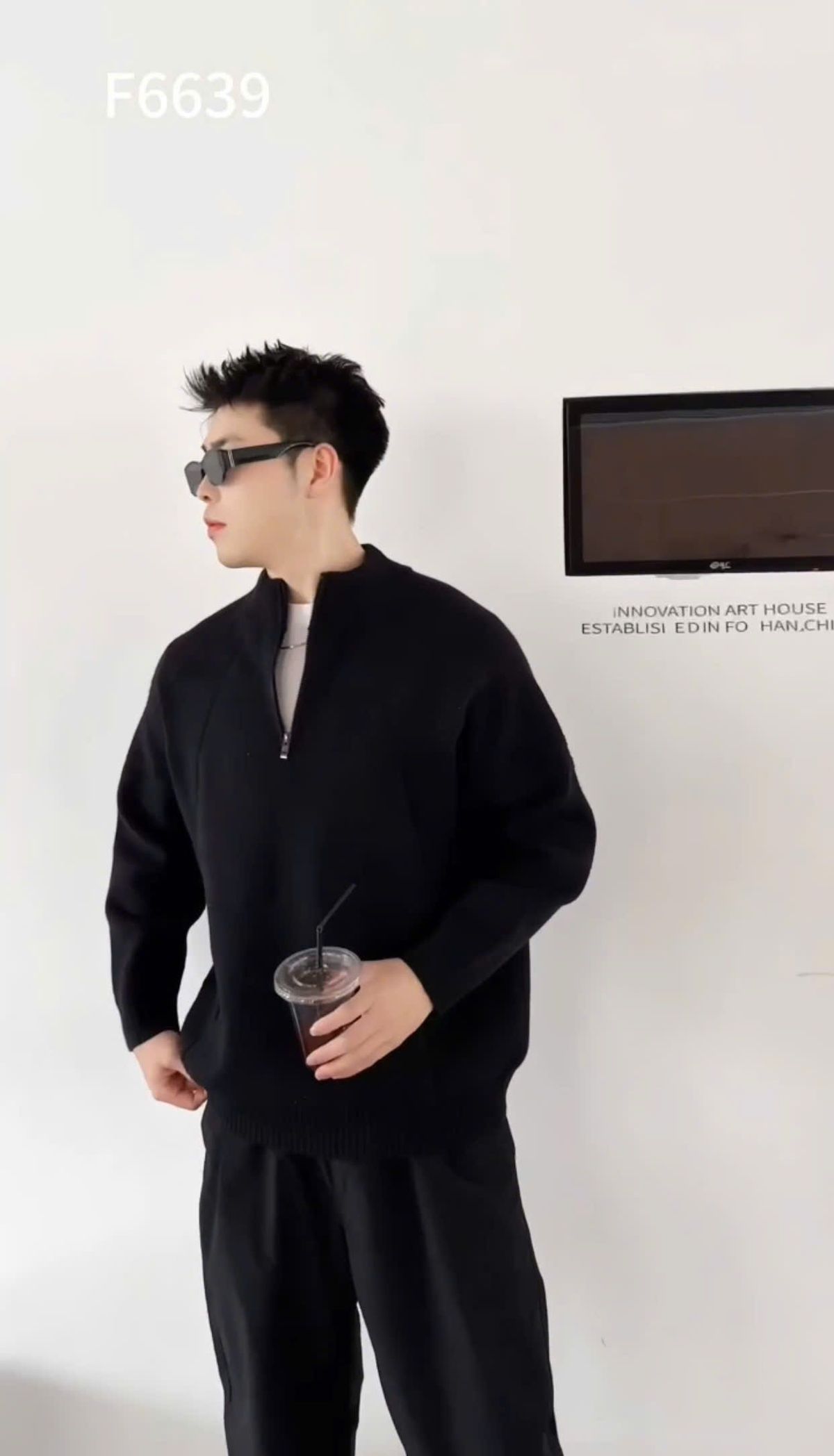 Mẫu áo len nam cổ 5p khóa zip hàng Cao Cấp Dày 2 màu Đen - Ghi Size M L XL XXL 3XL Hà Đinh - 5pzip-f6639 Mẫu áo len nam cổ 5p khóa zip hàng Cao Cấp Dày 2 màu Đen - Ghi Size M L XL XXL 3XL Hà Đinh - 5pzip-f6639
