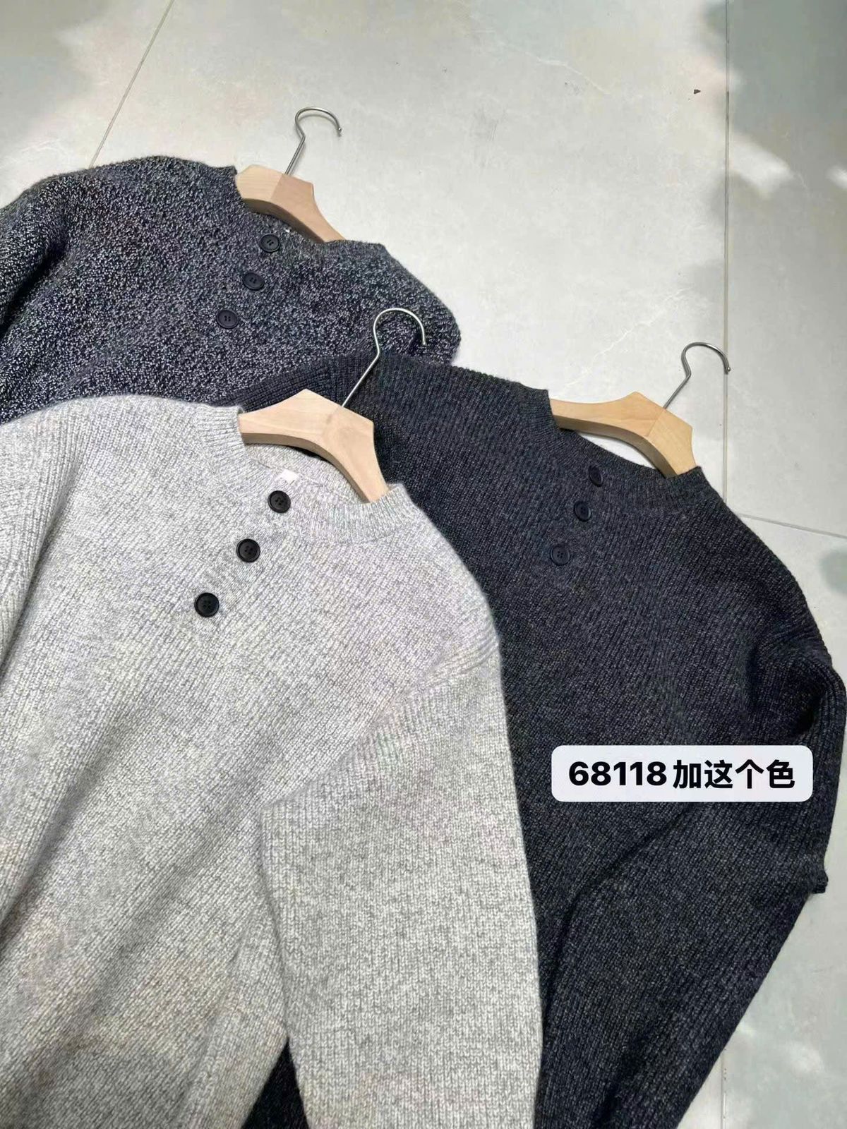 Áo Len Nam Cổ Henley hàng QC cao cấp Dày Size M L XL XXL 3XL Hà Đinh - HENLEY-F68118 Áo Len Nam Cổ Henley hàng QC cao cấp Dày Size M L XL XXL 3XL Hà Đinh - HENLEY-F68118