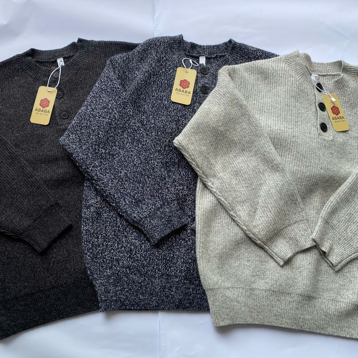 Áo Len Nam Cổ Henley hàng QC cao cấp Dày Size M L XL XXL 3XL Hà Đinh - HENLEY-F68118 Áo Len Nam Cổ Henley hàng QC cao cấp Dày Size M L XL XXL 3XL Hà Đinh - HENLEY-F68118