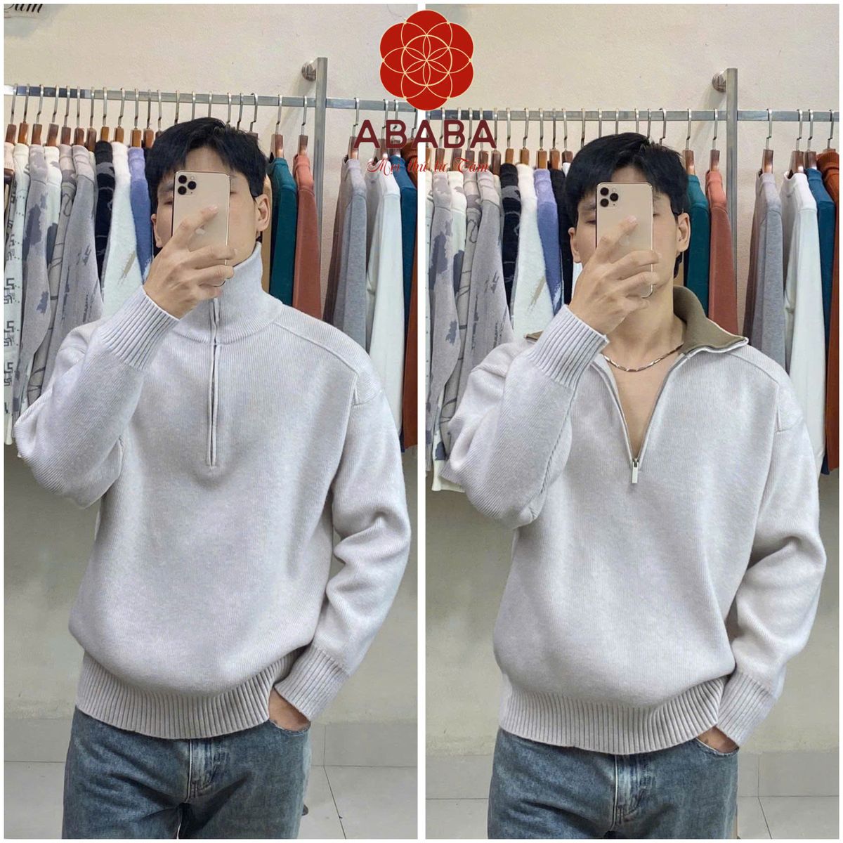 Áo Len Nam Cổ Lọ Khóa Zip hàng Cao cấp size M L XL XXL 3XL Hà Đinh- Ziplo-f68161 Áo Len Nam Cổ Lọ Khóa Zip hàng Cao cấp size M L XL XXL 3XL Hà Đinh- Ziplo-f68161
