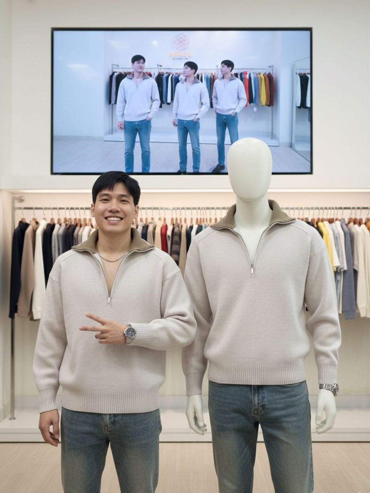 Áo Len Nam Cổ Lọ Khóa Zip hàng Cao cấp size M L XL XXL 3XL Hà Đinh- Ziplo-f68161 Áo Len Nam Cổ Lọ Khóa Zip hàng Cao cấp size M L XL XXL 3XL Hà Đinh- Ziplo-f68161
