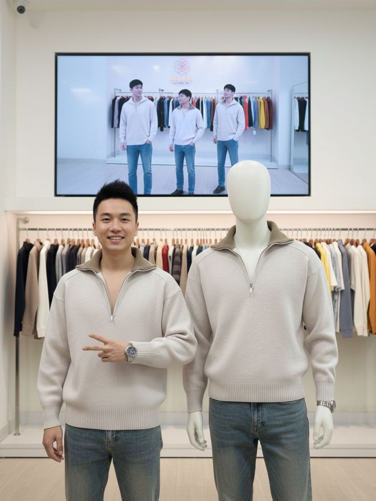 Áo Len Nam Cổ Lọ Khóa Zip hàng Cao cấp size M L XL XXL 3XL Hà Đinh- Ziplo-f68161 Áo Len Nam Cổ Lọ Khóa Zip hàng Cao cấp size M L XL XXL 3XL Hà Đinh- Ziplo-f68161