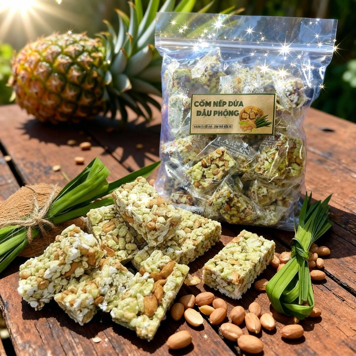 CỐM NẾP ĐẬU PHỘNG LÁ DỨA CỐT DỪA TUỔI THƠ 1KG - WINNIE HOUSE CỐM NẾP ĐẬU PHỘNG LÁ DỨA CỐT DỪA TUỔI THƠ 1KG - WINNIE HOUSE
