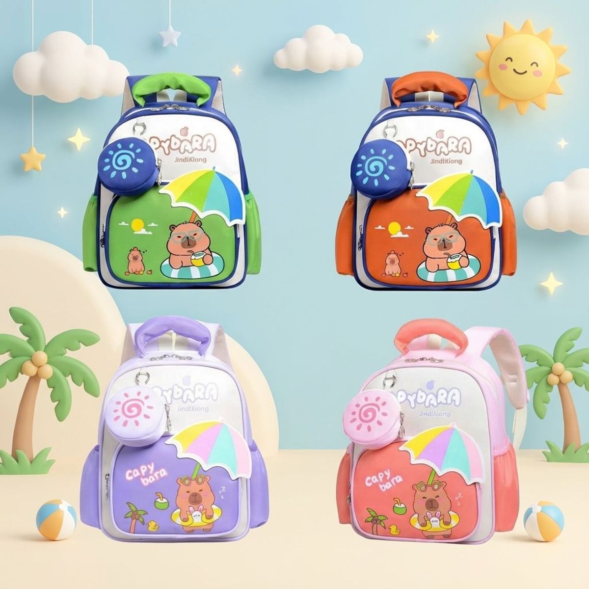BALO MẦM NON HOẠT HÌNH CAPYBARA NHẸ – RỘNG – ÊM A102 - PIPI STORE BALO MẦM NON HOẠT HÌNH CAPYBARA NHẸ – RỘNG – ÊM A102 - PIPI STORE