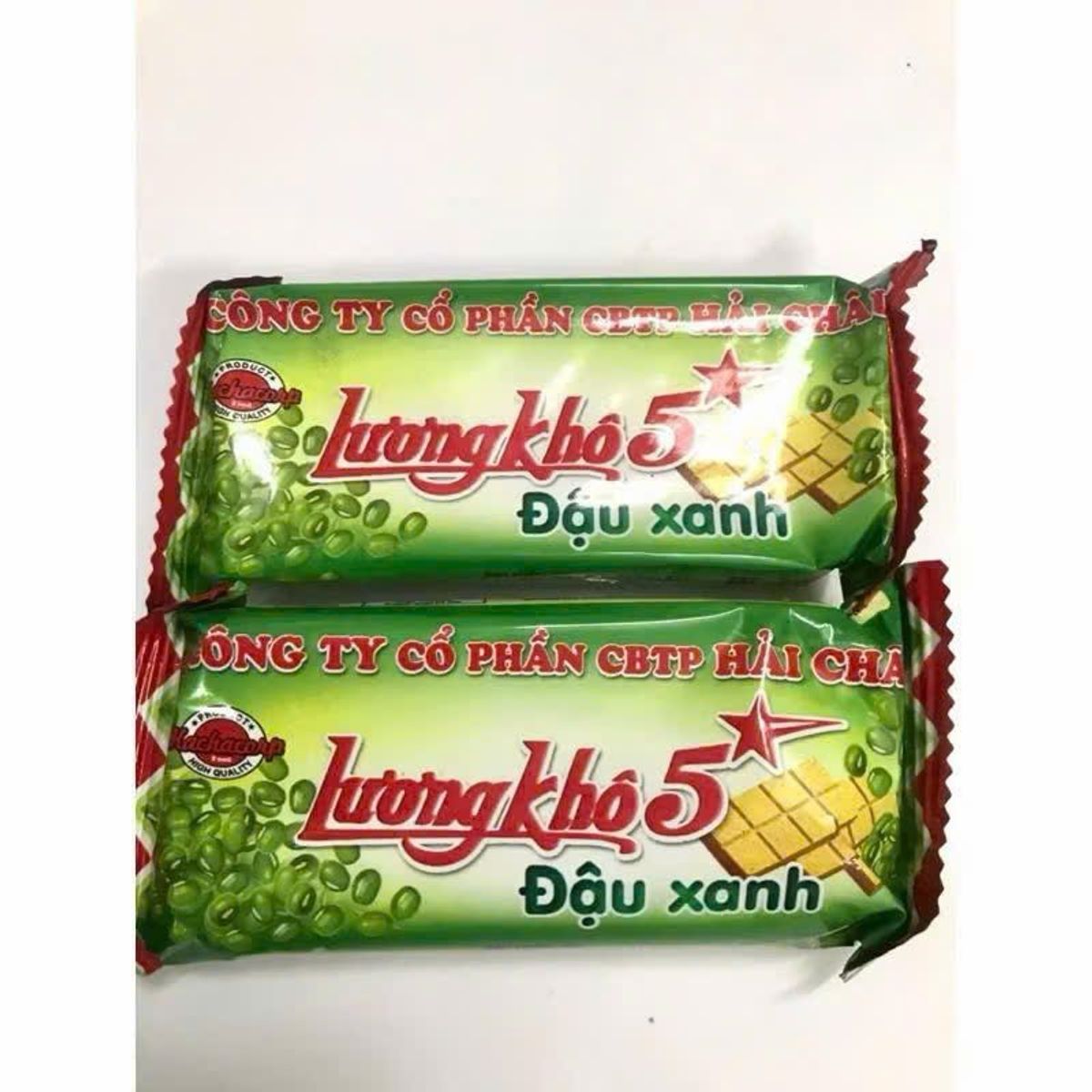 Lương khô Hải Châu 65gr/gói/2 thanh, vị ĐẬU XANH hoặc CACAO, thơm béo, nhiều dinh dưỡng - SET 10 GÓI Lương khô Hải Châu 65gr/gói/2 thanh, vị ĐẬU XANH hoặc CACAO, thơm béo, nhiều dinh dưỡng - SET 10 GÓI