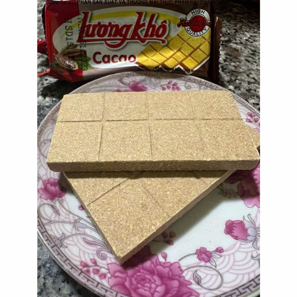 Lương khô Hải Châu 65gr/gói/2 thanh, vị ĐẬU XANH hoặc CACAO, thơm béo, nhiều dinh dưỡng - SET 10 GÓI Lương khô Hải Châu 65gr/gói/2 thanh, vị ĐẬU XANH hoặc CACAO, thơm béo, nhiều dinh dưỡng - SET 10 GÓI
