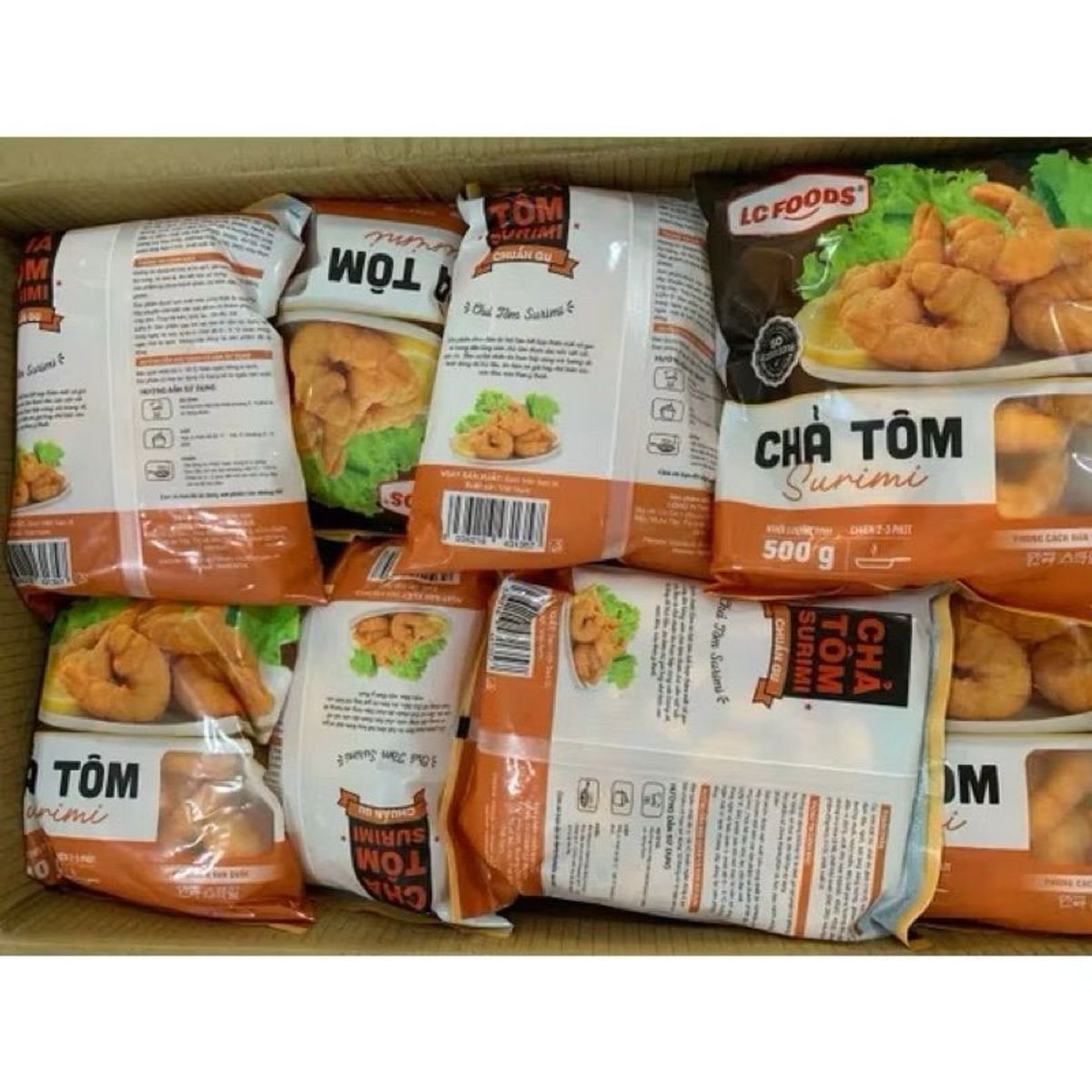 Chả Tôm Surimi Đinh hình 500g Chả Tôm Surimi Đinh hình 500g