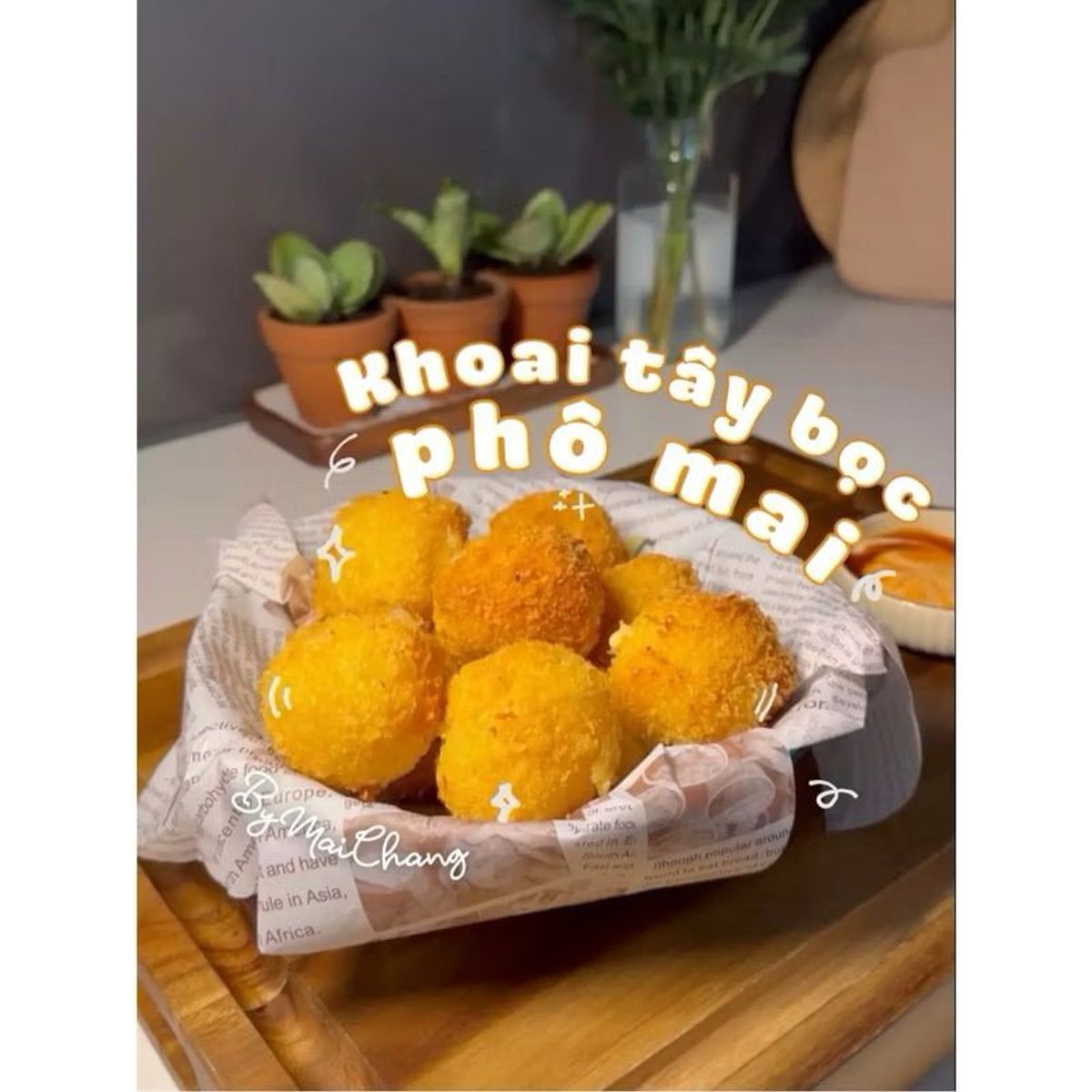 Viên khoai tây nhân phô mai mozzarella Kitkool 300g Viên khoai tây nhân phô mai mozzarella Kitkool 300g