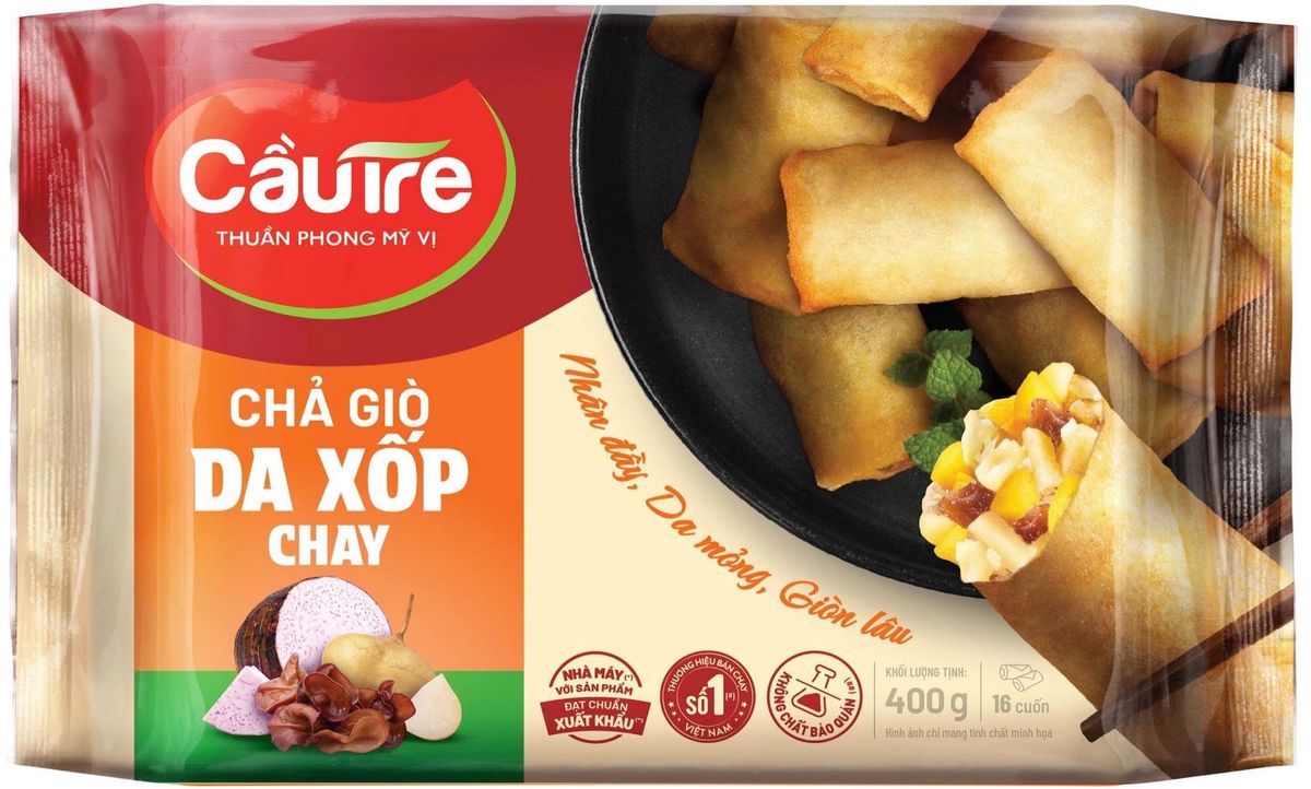Chả giò da xốp chay Cầu Tre 400g Chả giò da xốp chay Cầu Tre 400g