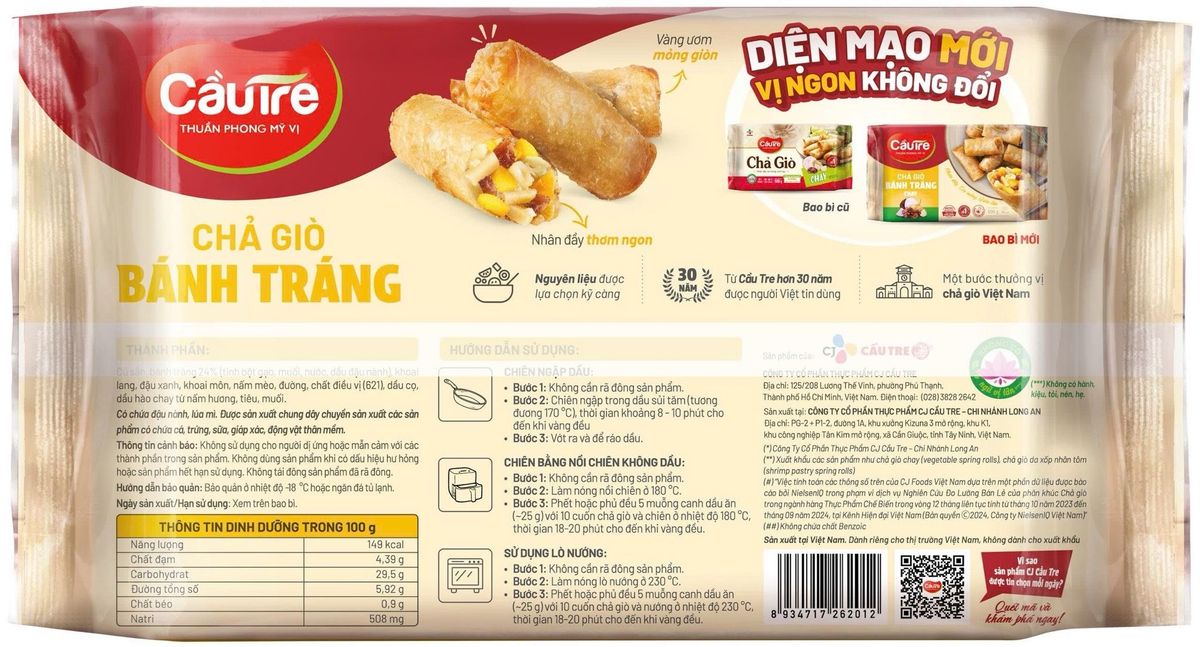 Chả giò chay Cầu Tre 500g Chả giò chay Cầu Tre 500g