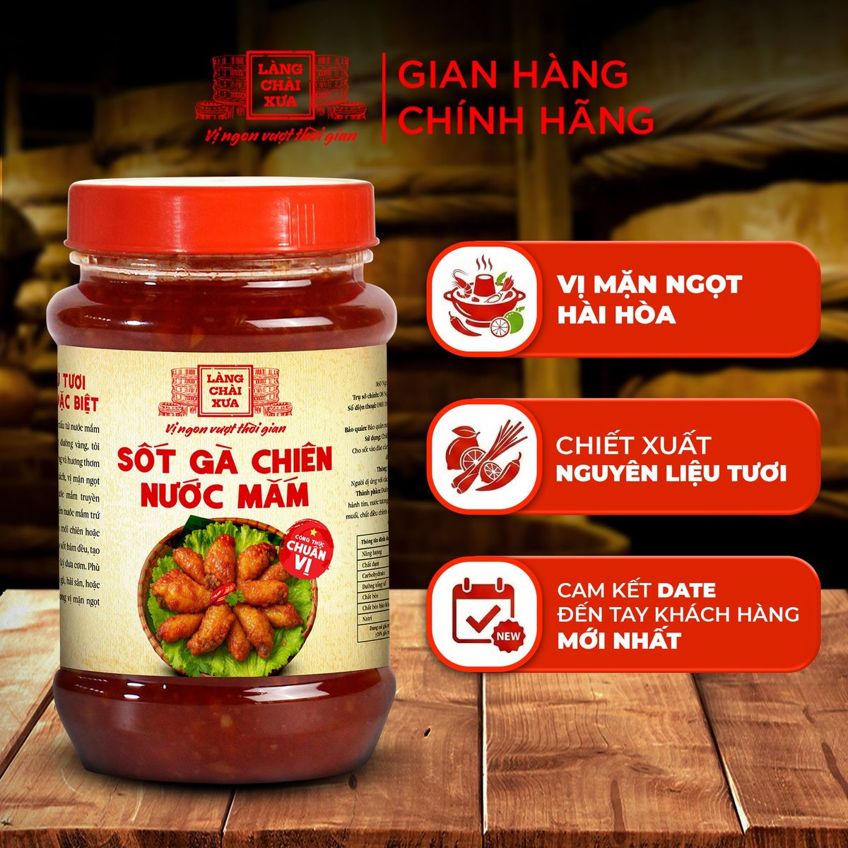 Sốt Gà Chiên Nước Mắm Làng Chài Xưa 260g công thức chuẩn vị không cần nêm nếm đúng chất món gà chiên nước mắm trứ danh Sốt Gà Chiên Nước Mắm Làng Chài Xưa 260g công thức chuẩn vị không cần nêm nếm đúng chất món gà chiên nước mắm trứ danh