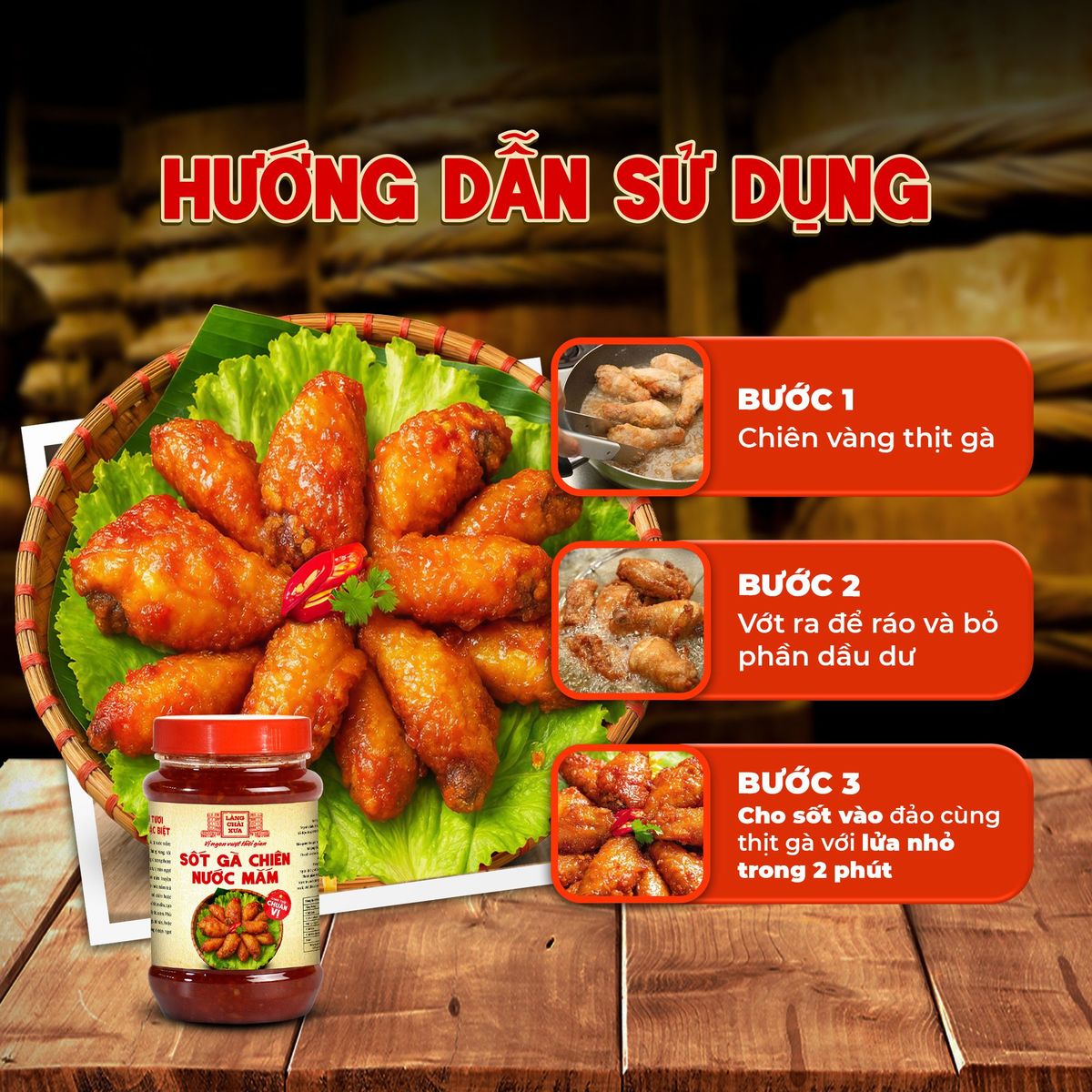 Sốt Gà Chiên Nước Mắm Làng Chài Xưa 260g công thức chuẩn vị không cần nêm nếm đúng chất món gà chiên nước mắm trứ danh Sốt Gà Chiên Nước Mắm Làng Chài Xưa 260g công thức chuẩn vị không cần nêm nếm đúng chất món gà chiên nước mắm trứ danh