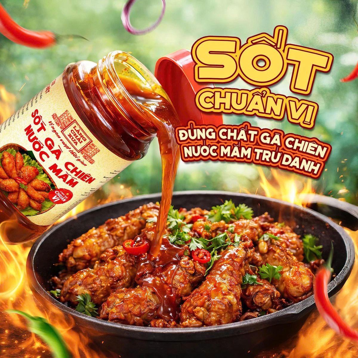 Sốt Gà Chiên Nước Mắm Làng Chài Xưa 260g công thức chuẩn vị không cần nêm nếm đúng chất món gà chiên nước mắm trứ danh Sốt Gà Chiên Nước Mắm Làng Chài Xưa 260g công thức chuẩn vị không cần nêm nếm đúng chất món gà chiên nước mắm trứ danh