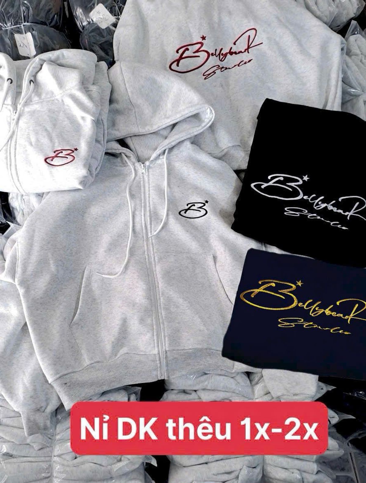 Áo Khoác Unisex Logo Thêu Chữ B* Áo Khoác Unisex Logo Thêu Chữ B*