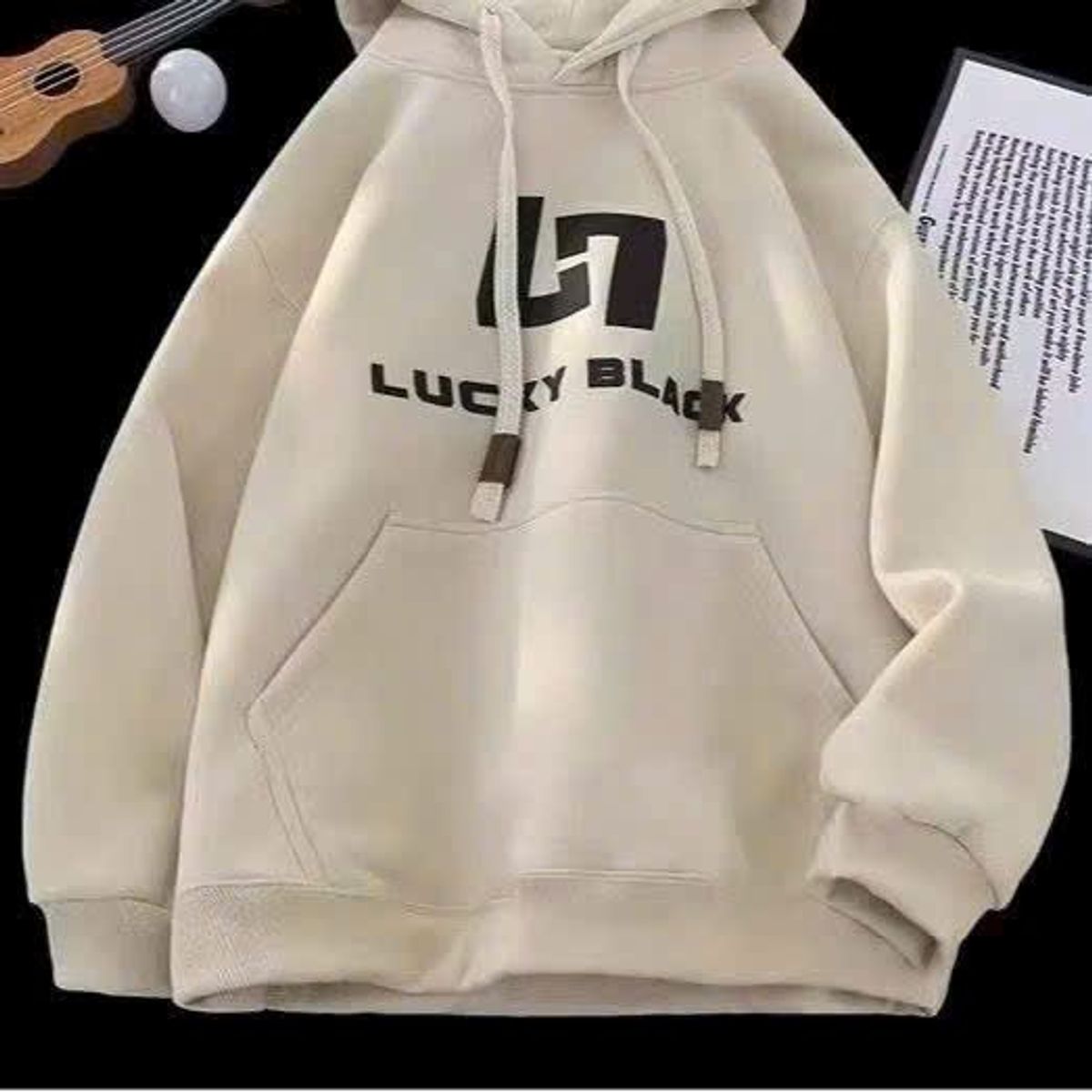 Áo khoác hoodie nam nữ LUCKY BLACK Áo khoác hoodie nam nữ LUCKY BLACK