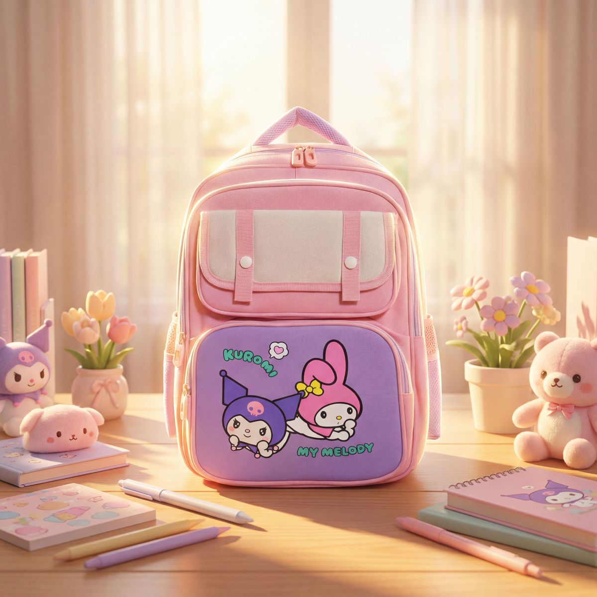 BALO TIỂU HỌC KUROMI – MELODY – PHI HÀNH GIA DỄ THƯƠNG A0727 - PIPI STORE BALO TIỂU HỌC KUROMI – MELODY – PHI HÀNH GIA DỄ THƯƠNG A0727 - PIPI STORE