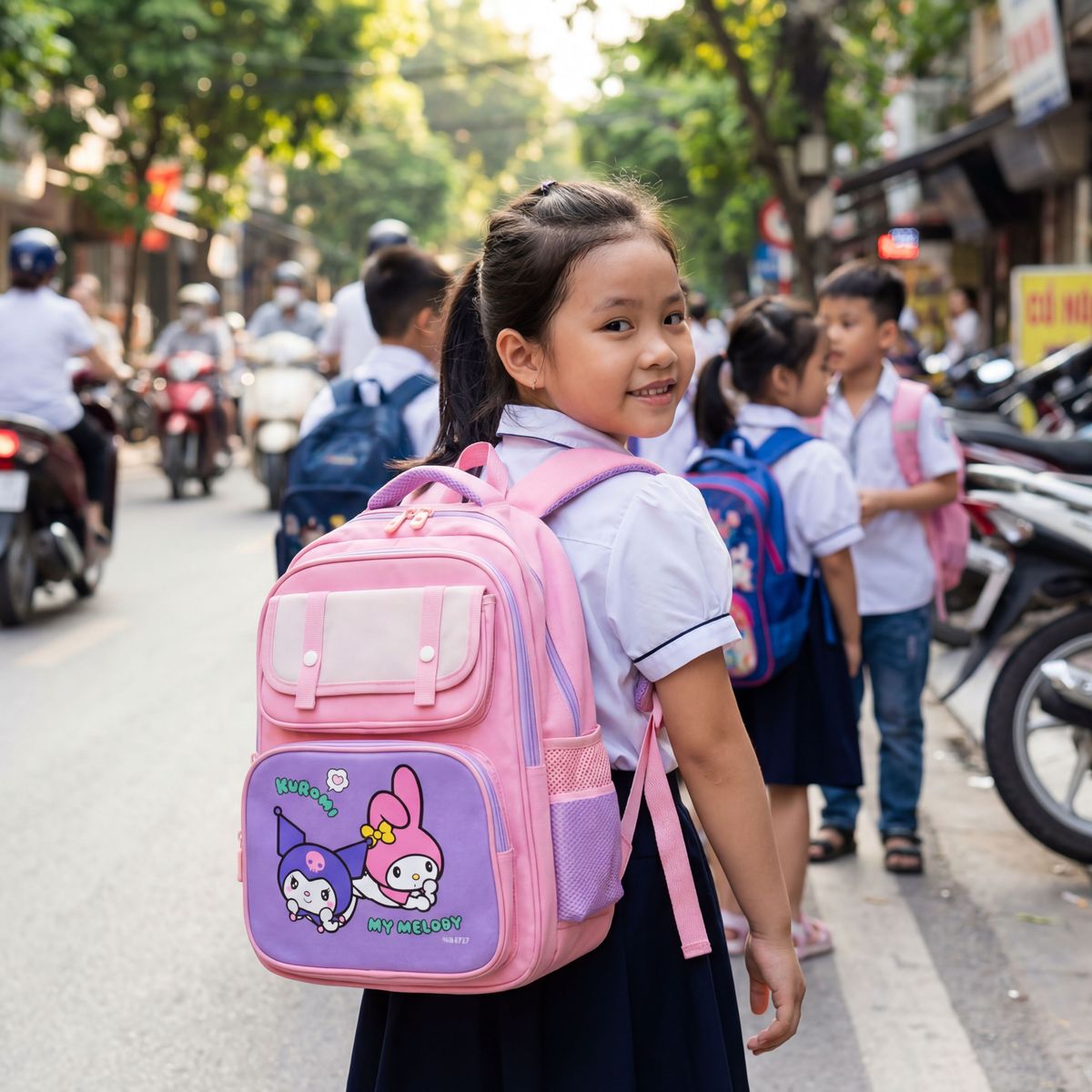 BALO TIỂU HỌC KUROMI – MELODY – PHI HÀNH GIA DỄ THƯƠNG A0727 - PIPI STORE BALO TIỂU HỌC KUROMI – MELODY – PHI HÀNH GIA DỄ THƯƠNG A0727 - PIPI STORE