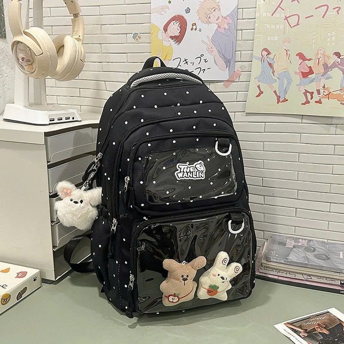 BALO ĐI HỌC HÀN QUỐC CHẤM BI DỄ THƯƠNG – NHẸ, GỌN, ĐA NĂNG A201 - PIPI STORE BALO ĐI HỌC HÀN QUỐC CHẤM BI DỄ THƯƠNG – NHẸ, GỌN, ĐA NĂNG A201 - PIPI STORE