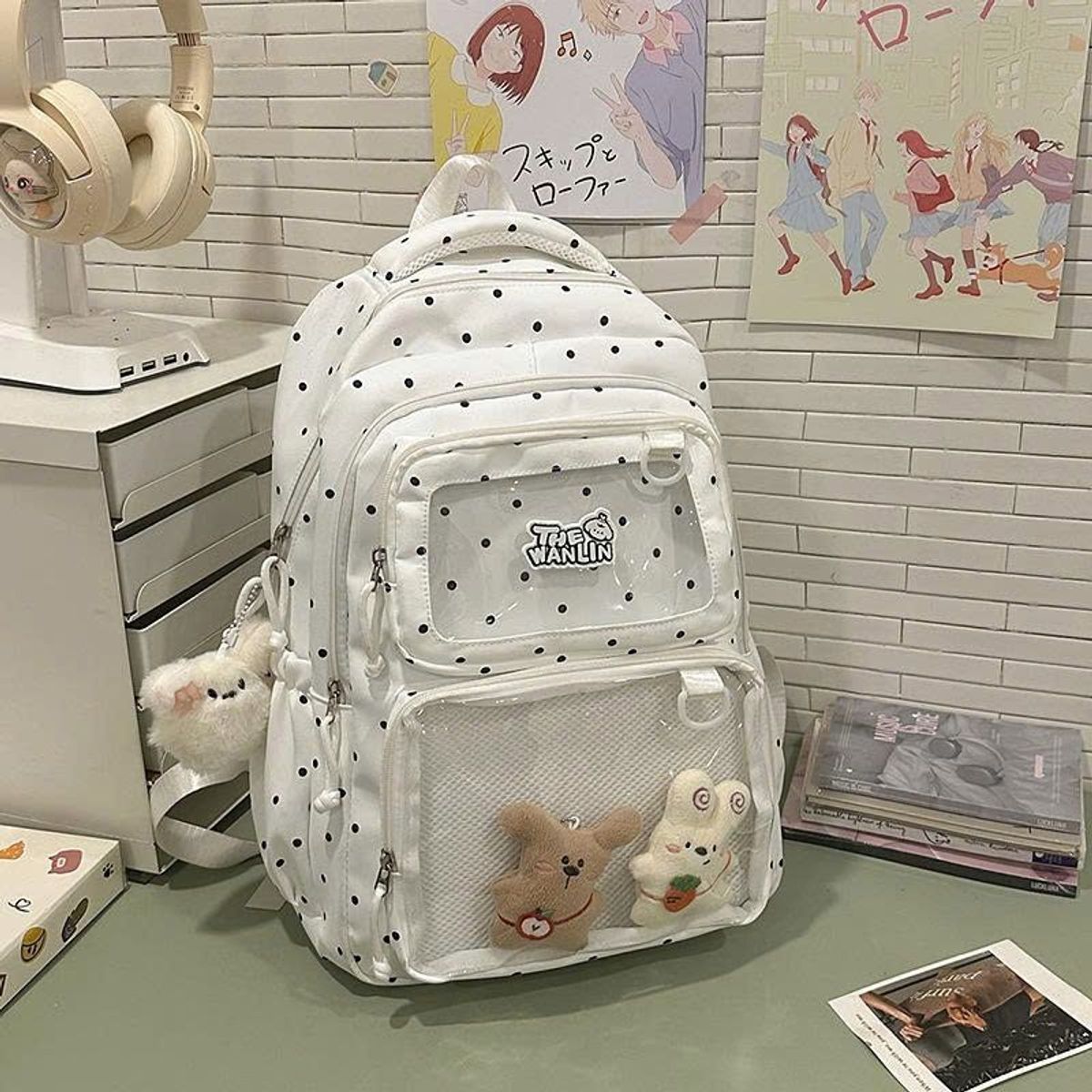 BALO ĐI HỌC HÀN QUỐC CHẤM BI DỄ THƯƠNG – NHẸ, GỌN, ĐA NĂNG A201 - PIPI STORE BALO ĐI HỌC HÀN QUỐC CHẤM BI DỄ THƯƠNG – NHẸ, GỌN, ĐA NĂNG A201 - PIPI STORE