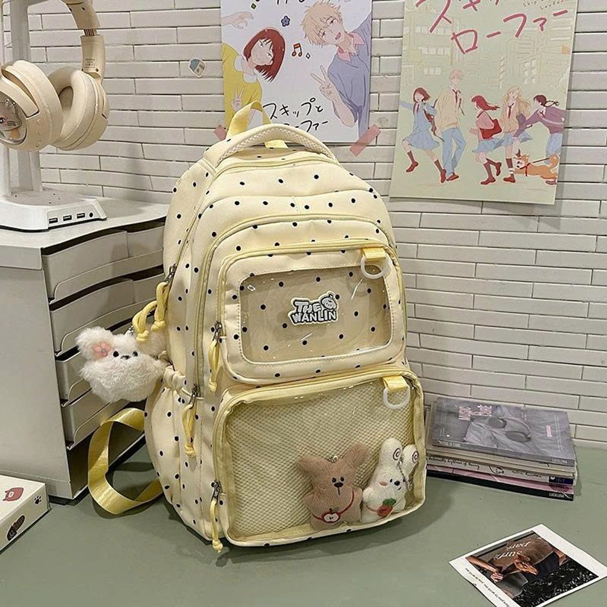 BALO ĐI HỌC HÀN QUỐC CHẤM BI DỄ THƯƠNG – NHẸ, GỌN, ĐA NĂNG A201 - PIPI STORE BALO ĐI HỌC HÀN QUỐC CHẤM BI DỄ THƯƠNG – NHẸ, GỌN, ĐA NĂNG A201 - PIPI STORE