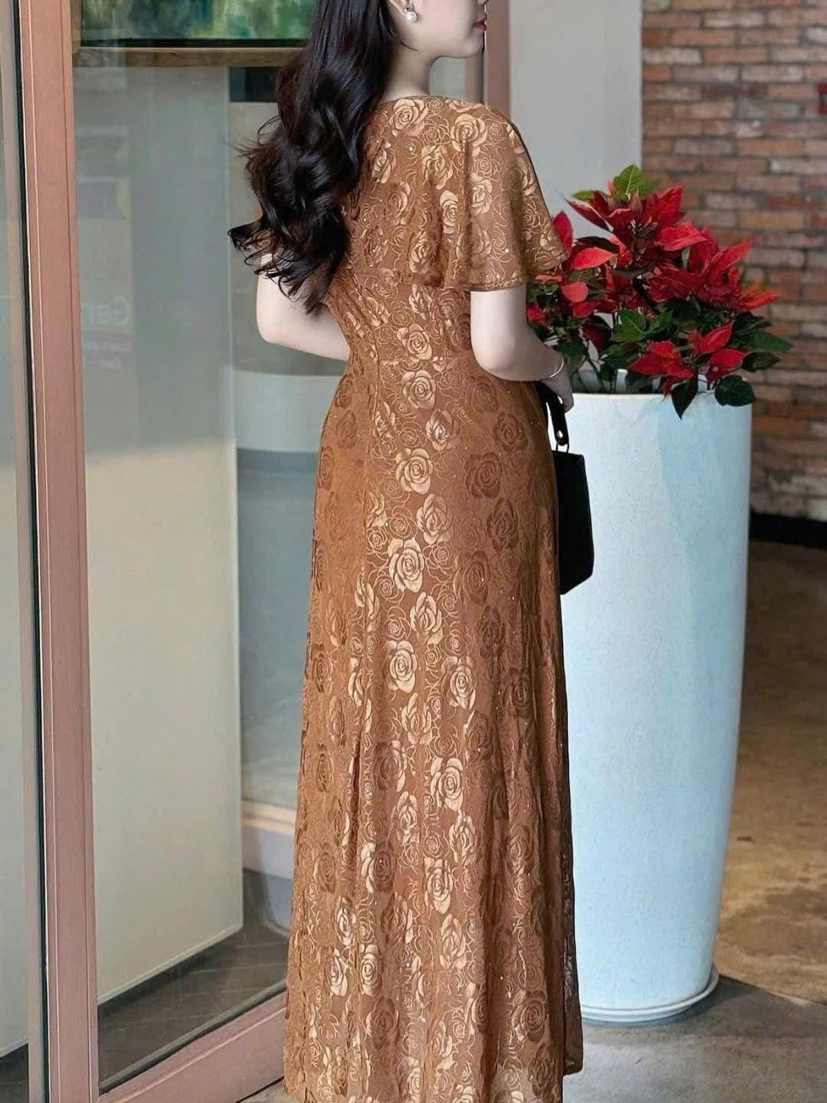 Đầm MAXI trung niên dự tiệc sang trọng vải thun lưới tặng mẹ co giãn tốt bigsize 75kg M705 Đầm MAXI trung niên dự tiệc sang trọng vải thun lưới tặng mẹ co giãn tốt bigsize 75kg M705