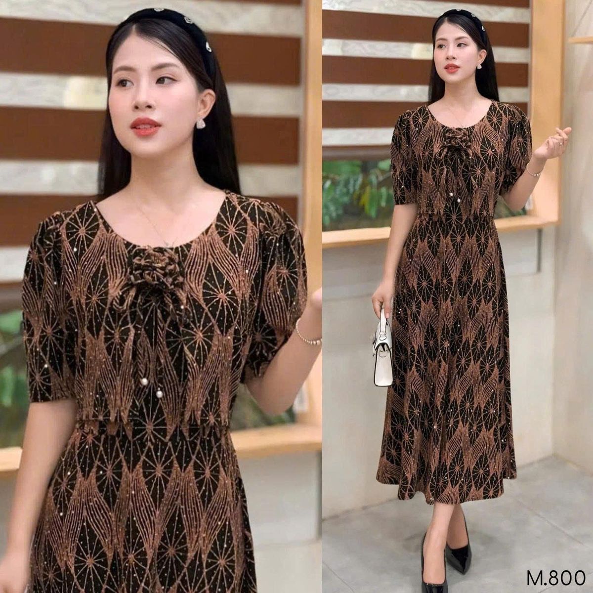 Đầm midi, dáng ngắn trung niên dự tiệc - công sở, vải thun nhũ phủ đá, kèm áo khoác may liền,mẹ co giãn bigsize M800 Đầm midi, dáng ngắn trung niên dự tiệc - công sở, vải thun nhũ phủ đá, kèm áo khoác may liền,mẹ co giãn bigsize M800