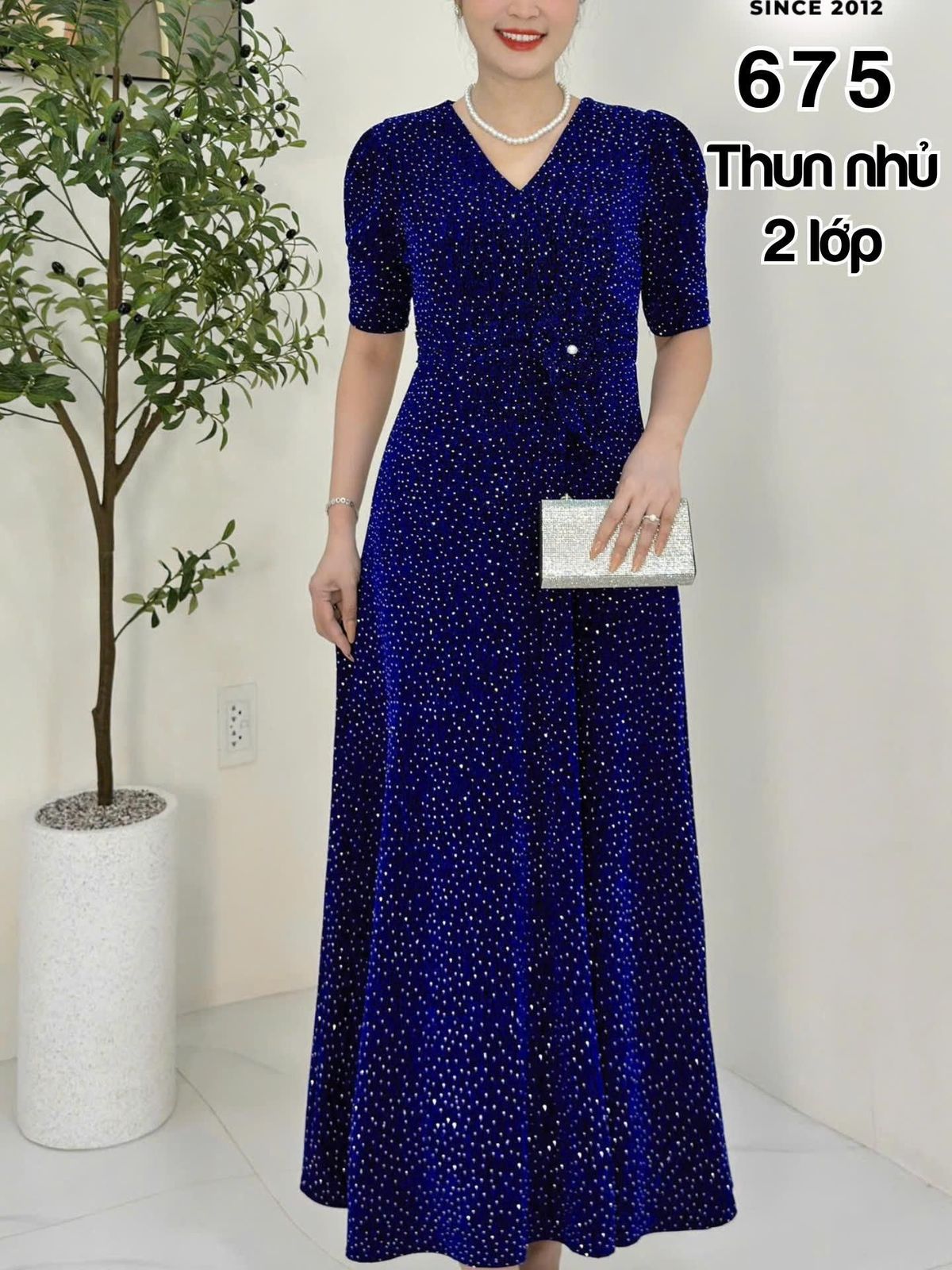 Đầm maxi trung niên dự tiệc sang trọng vải thun nhũ cao cấp đính đá, tặng mẹ co giãn tốt bigsize 80kg M675 Đầm maxi trung niên dự tiệc sang trọng vải thun nhũ cao cấp đính đá, tặng mẹ co giãn tốt bigsize 80kg M675