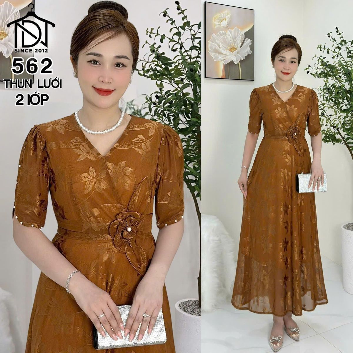 Đầm MAXI trung niên dự tiệc sang trọng vải thun lưới tặng mẹ co giãn tốt bigsize 75kg M562 Đầm MAXI trung niên dự tiệc sang trọng vải thun lưới tặng mẹ co giãn tốt bigsize 75kg M562