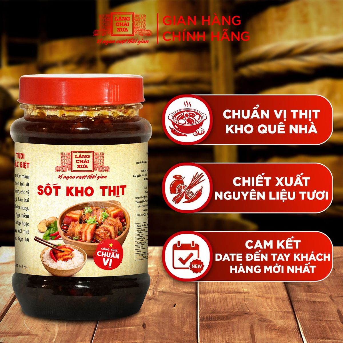 Sốt kho thịt Làng Chài Xưa 260g chuẩn vị kho thịt thơm ngon tròn vị như kho thủ công - kho được 1.4kg thịt Sốt kho thịt Làng Chài Xưa 260g chuẩn vị kho thịt thơm ngon tròn vị như kho thủ công - kho được 1.4kg thịt