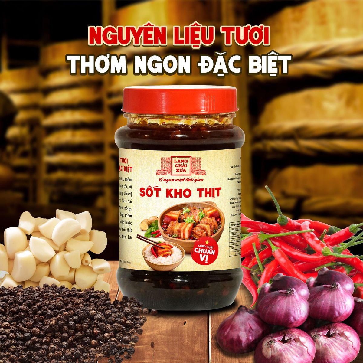Sốt kho thịt Làng Chài Xưa 260g chuẩn vị kho thịt thơm ngon tròn vị như kho thủ công - kho được 1.4kg thịt Sốt kho thịt Làng Chài Xưa 260g chuẩn vị kho thịt thơm ngon tròn vị như kho thủ công - kho được 1.4kg thịt