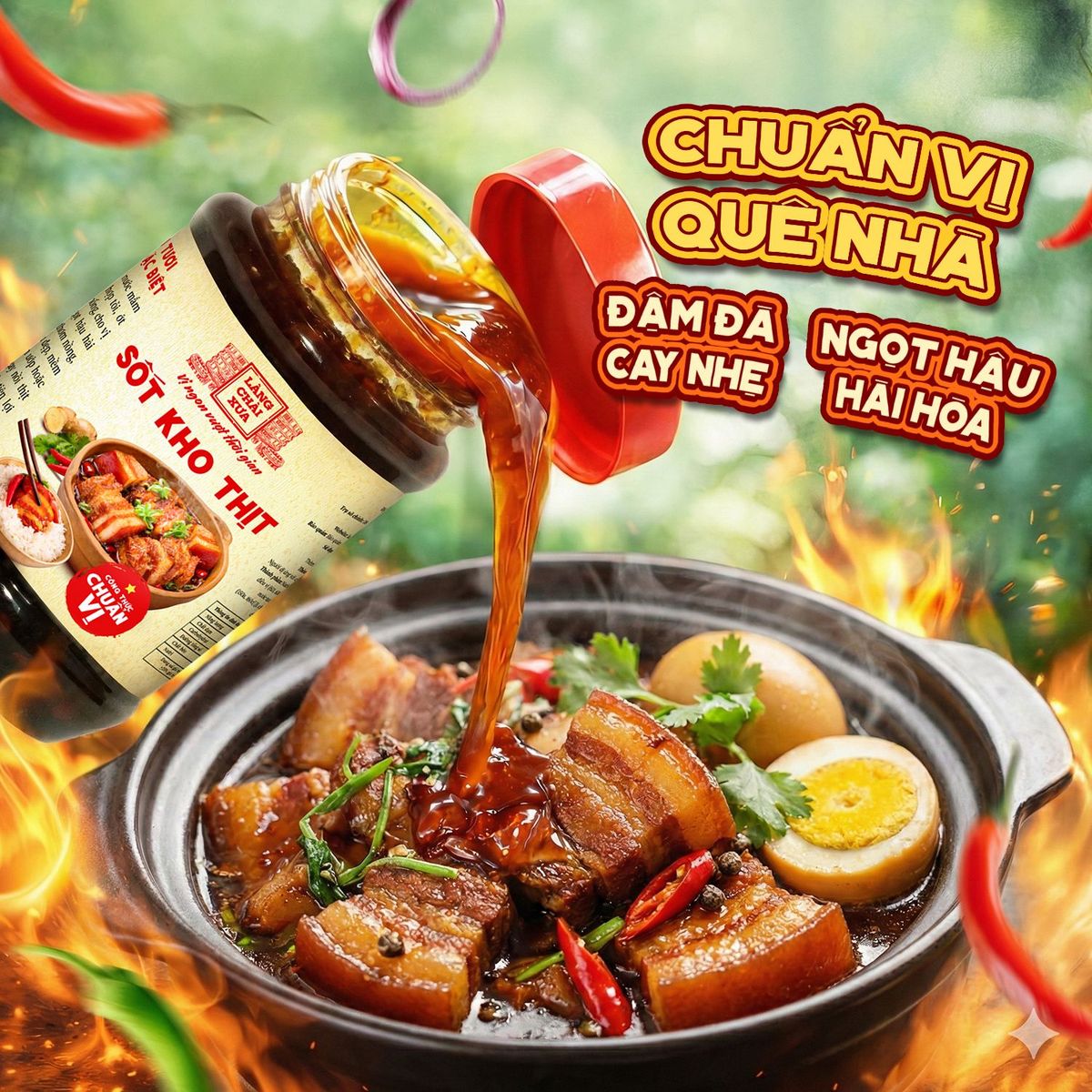 Sốt kho thịt Làng Chài Xưa 260g chuẩn vị kho thịt thơm ngon tròn vị như kho thủ công - kho được 1.4kg thịt Sốt kho thịt Làng Chài Xưa 260g chuẩn vị kho thịt thơm ngon tròn vị như kho thủ công - kho được 1.4kg thịt