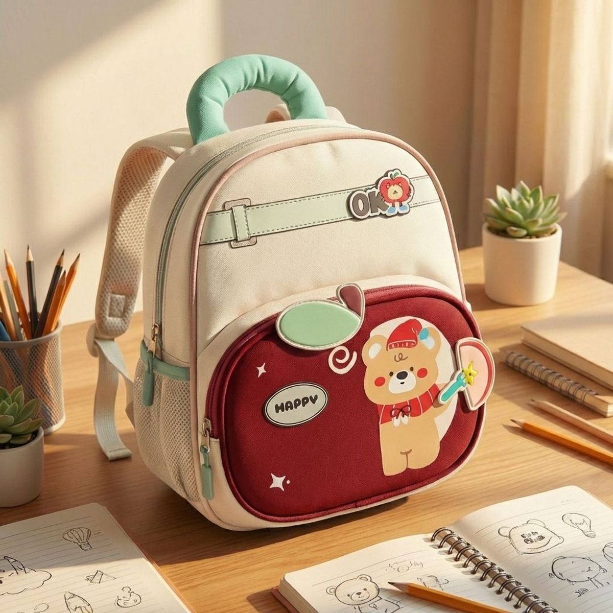 BALO CHO BÉ MẪU GIÁO HÌNH GẤU HAPPY CỰC ĐÁNG YÊU A9556 - PIPI STORE BALO CHO BÉ MẪU GIÁO HÌNH GẤU HAPPY CỰC ĐÁNG YÊU A9556 - PIPI STORE