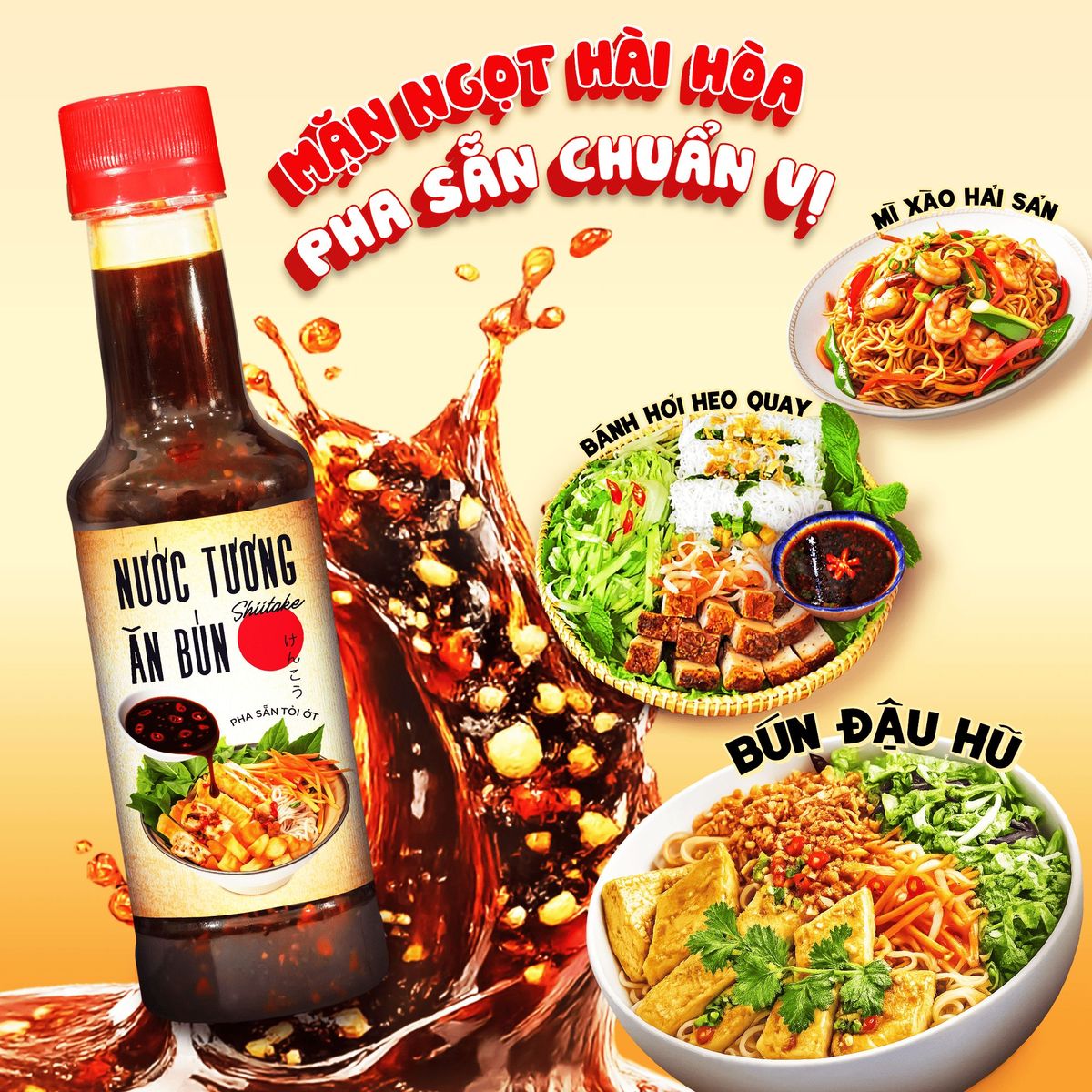 Nước Tương Pha Sẵn Tỏi Ớt Shiitake 270g Ăn Bún Rất Ngon - Nguyên Liệu Tươi Thơm Ngon Đặc Biệt Nước Tương Pha Sẵn Tỏi Ớt Shiitake 270g Ăn Bún Rất Ngon - Nguyên Liệu Tươi Thơm Ngon Đặc Biệt