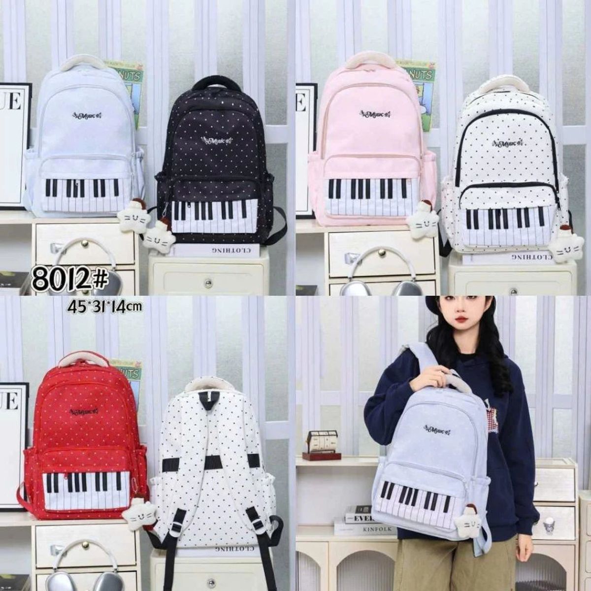 BALO CHẤM BI MUSIC A8012 – XINH XẮN, TRẺ TRUNG, ĐEO LÀ NỔI BẬT - PIPI STORE BALO CHẤM BI MUSIC A8012 – XINH XẮN, TRẺ TRUNG, ĐEO LÀ NỔI BẬT - PIPI STORE